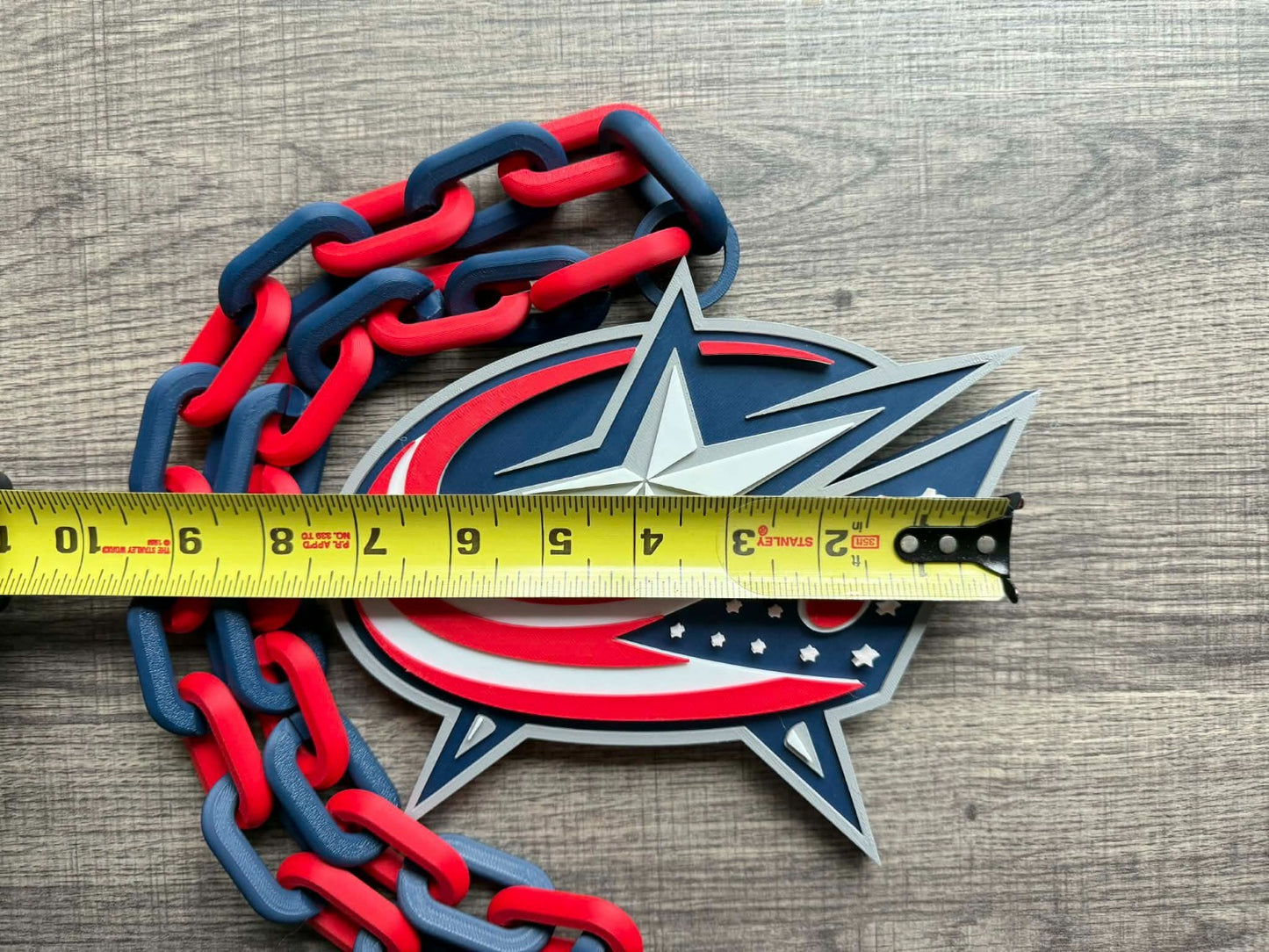 Columbus Blue Jackets Oversized Necklace, Hype Chain [Made To Order]