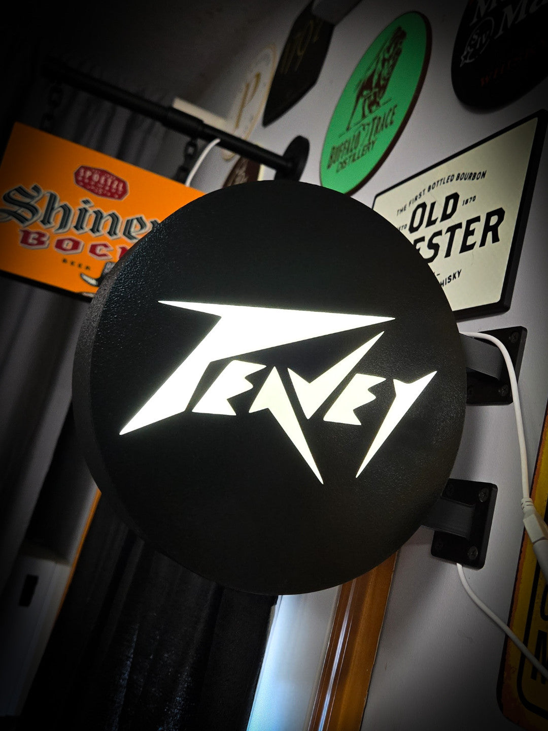 PEAVEY 12 Inch Light Box LED Sign 3D Printed Wall Decor Man Cave Garage
