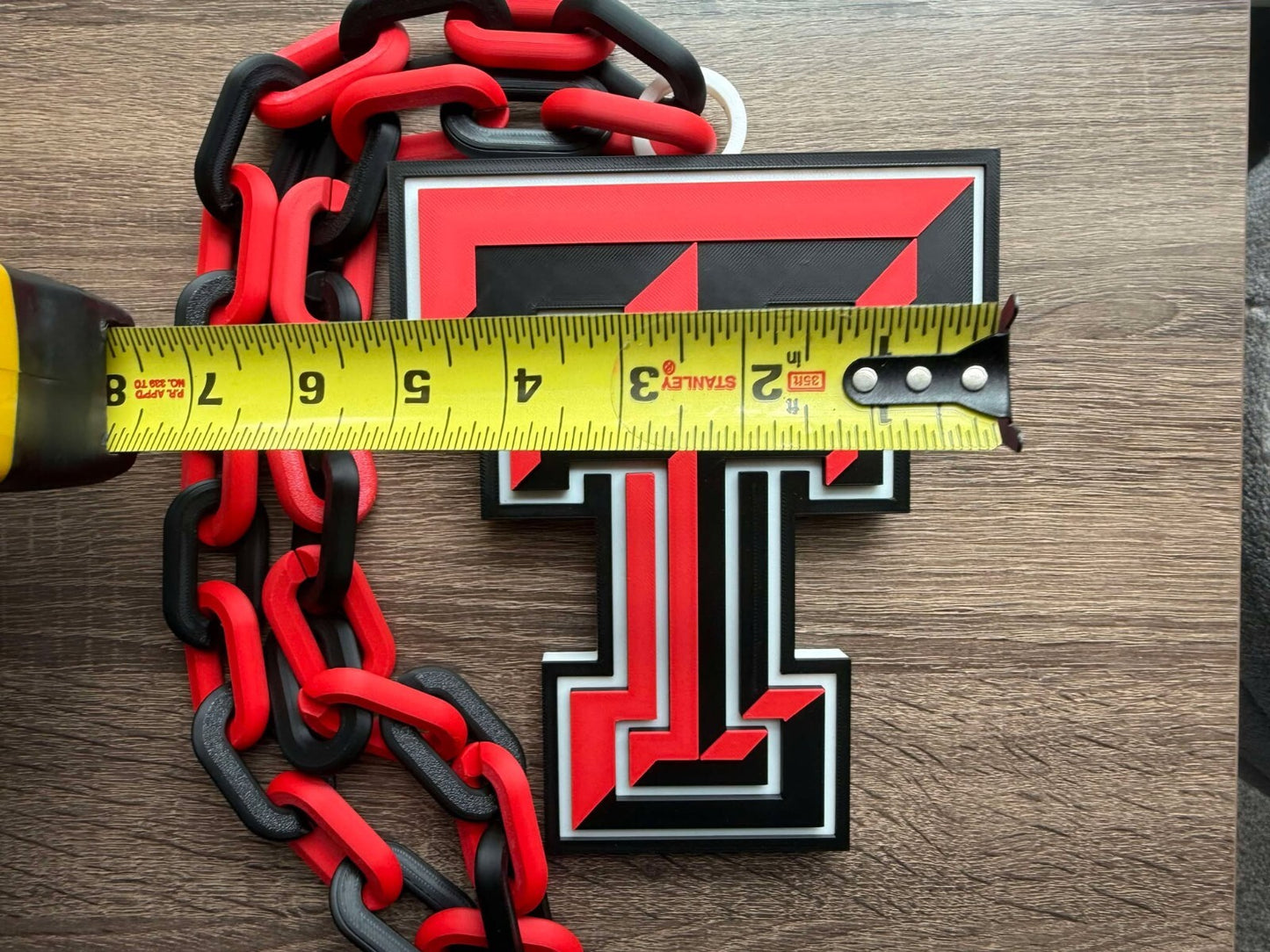 Texas Tech Red Raiders Oversized Necklace, Pendant Chain