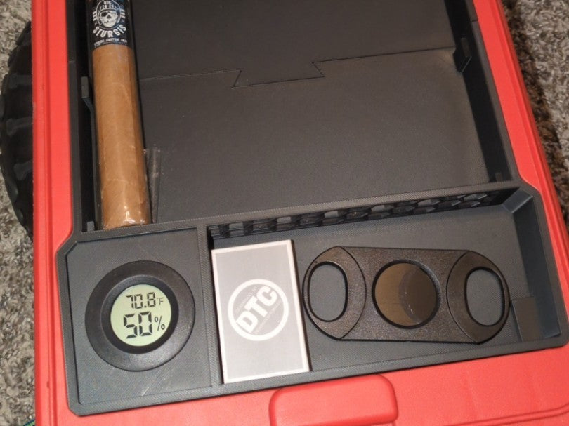 Cigar Humidor Insert with Hygrometer for PACKOUT Low Profile Bin (Insert Only)