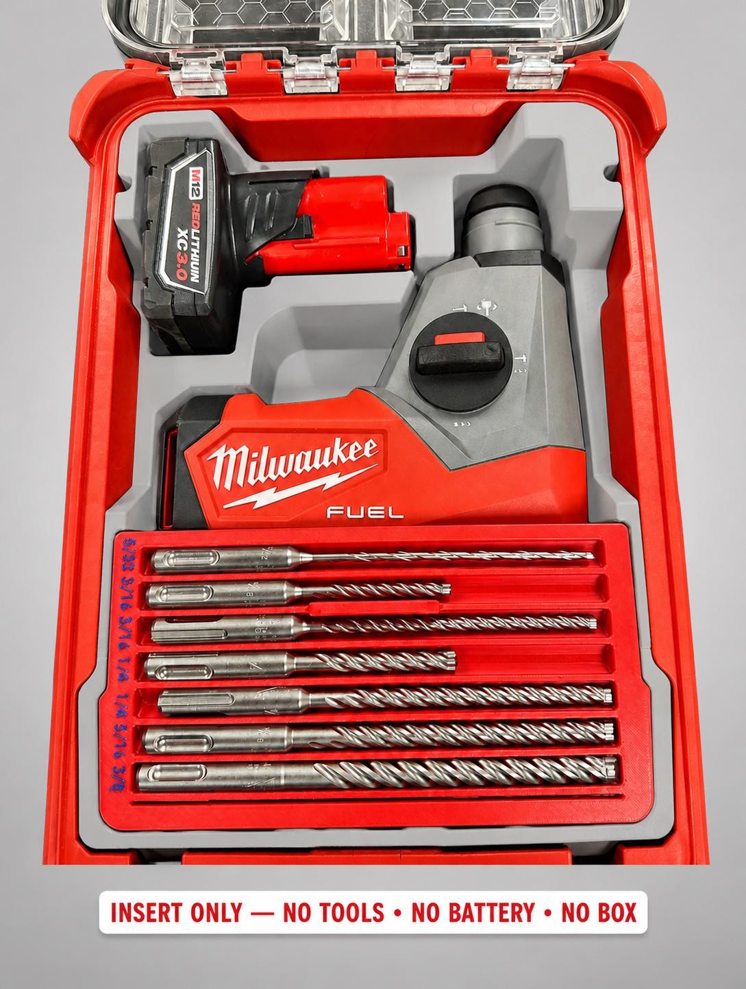 Milwaukee Packout Insert for M12 FUEL 12V 5/8 in. SDS-Plus Rotary Hammer