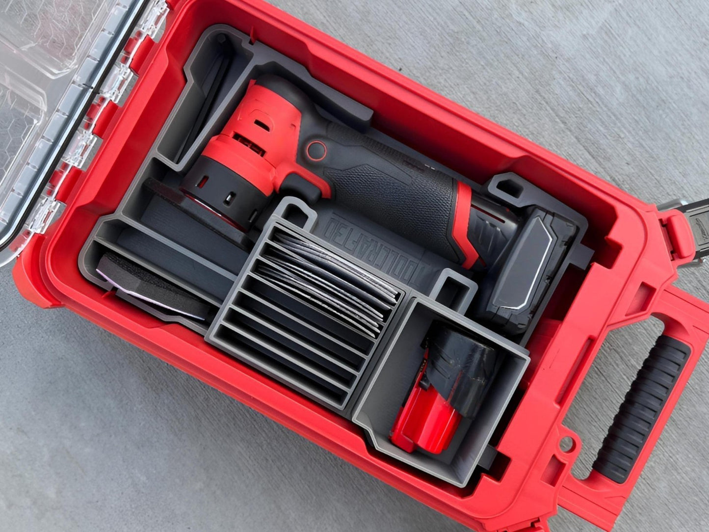 Insert for Milwaukee M12 Orbital Detail Sander & Packout Organizer