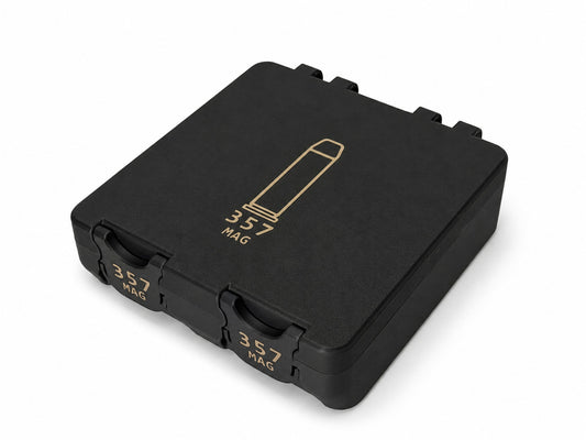 357 Magnum Ammo Box – 100 Rounds - Snap Close Storage Box | Fully Customizable