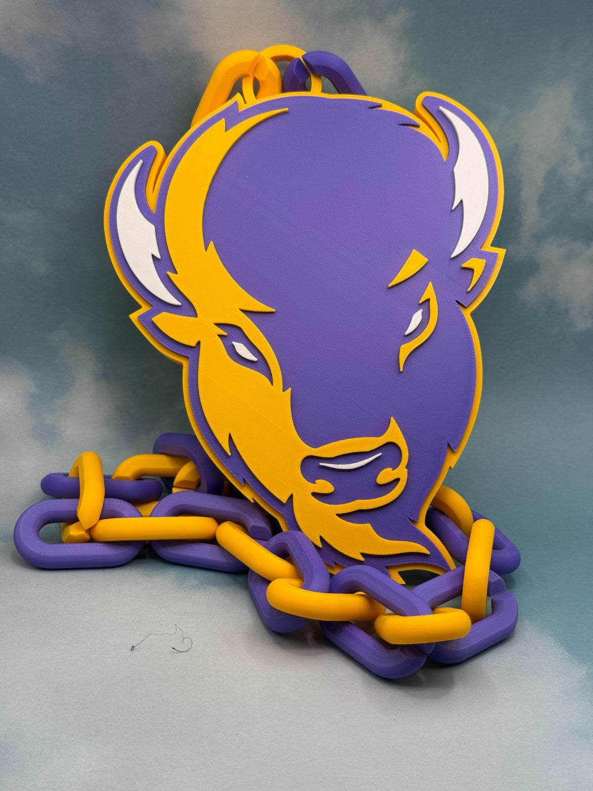 Lipscomb Bisons Oversized Fan Necklace, Hype Chain