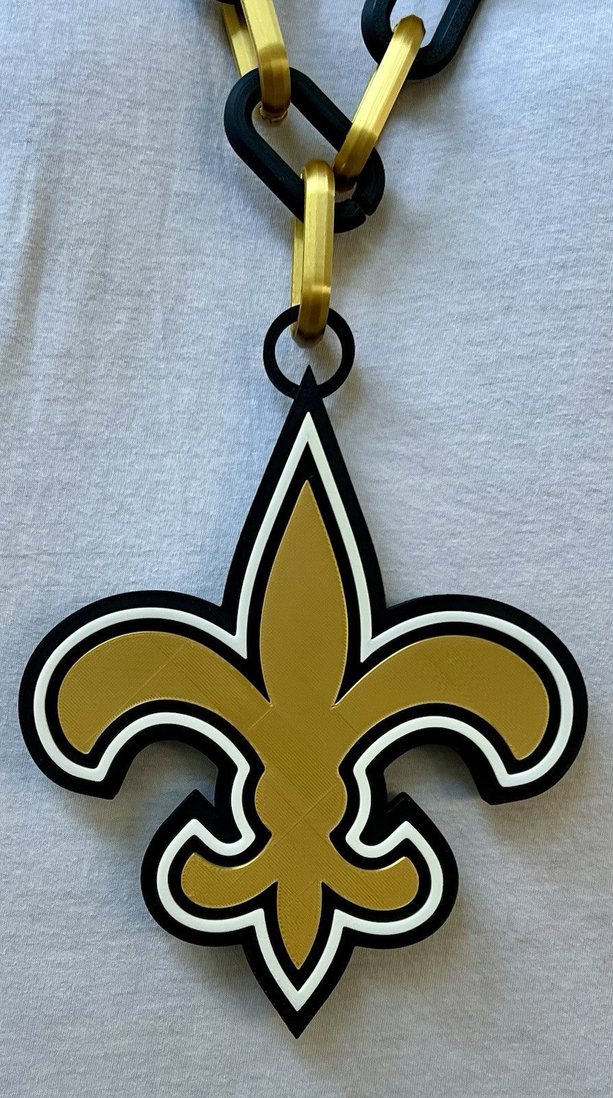 New Orleans Saints XL 3D Printed Fan Necklace Choose Favorite NFL Team Chain