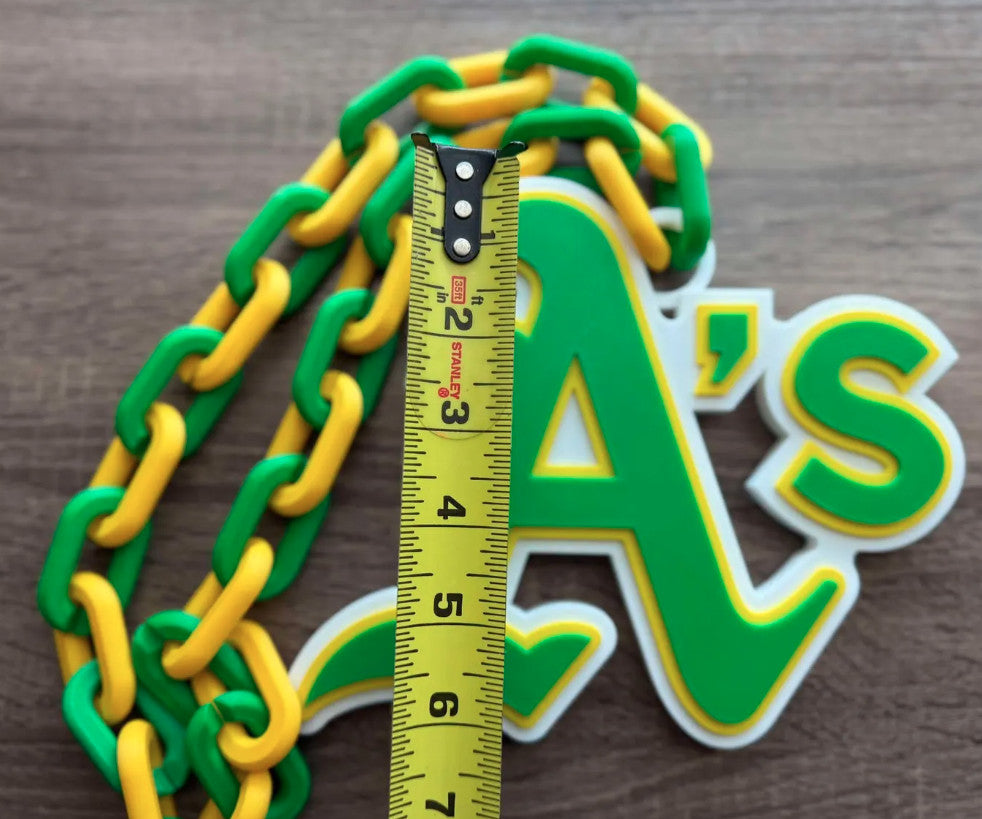 Oakland Athletics 3D Printed Sports Chain, Necklace