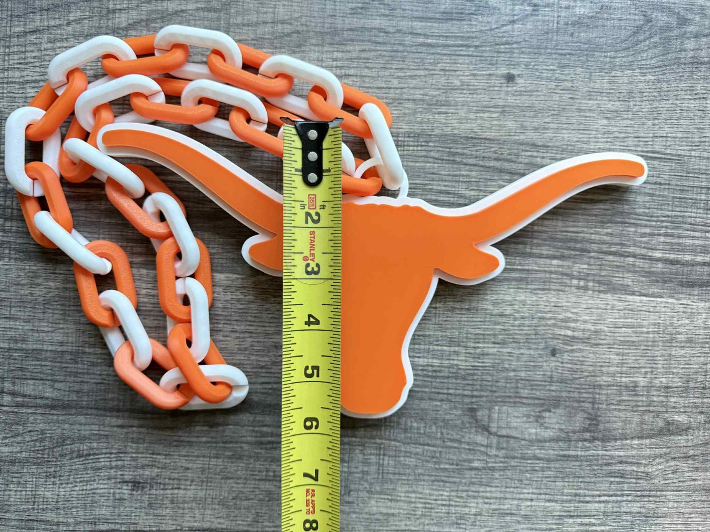 Texas Longhorns Oversized Necklace, Hype Chain [Made To Order]