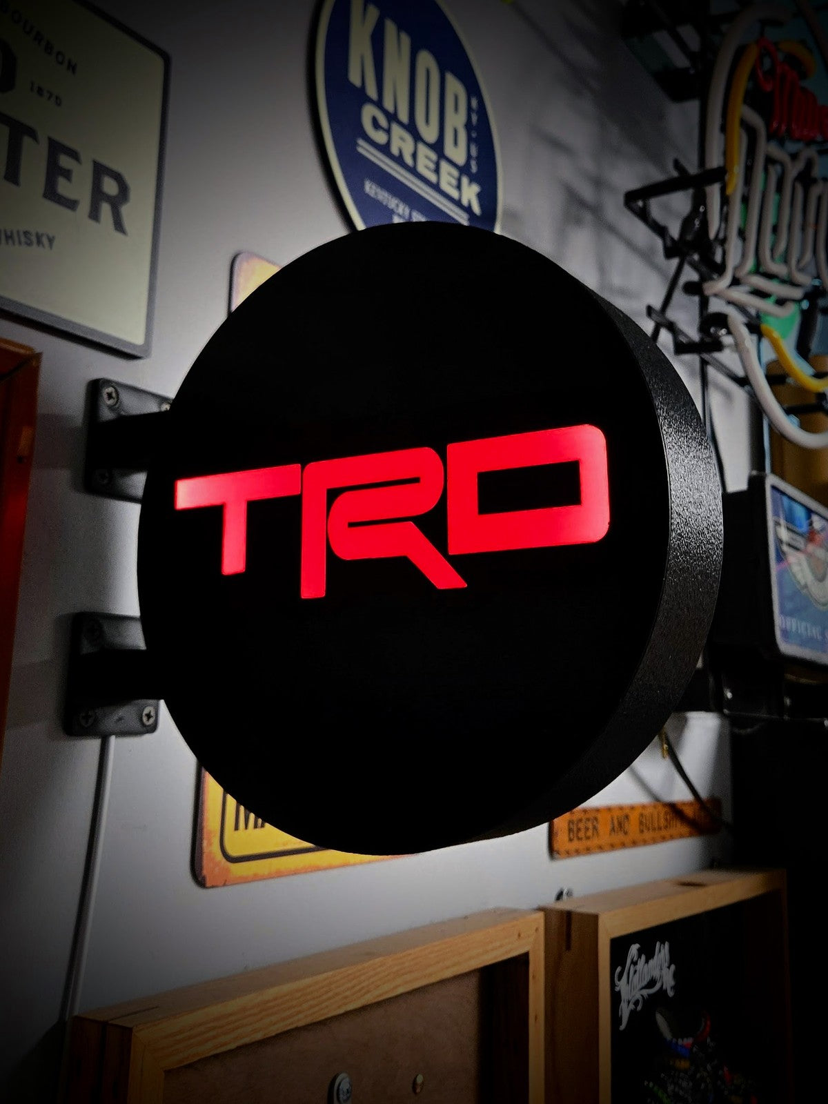 Toyota TRD 12 Inch Light Box LED Sign 3D Printed Wall Decor Man Cave Garage
