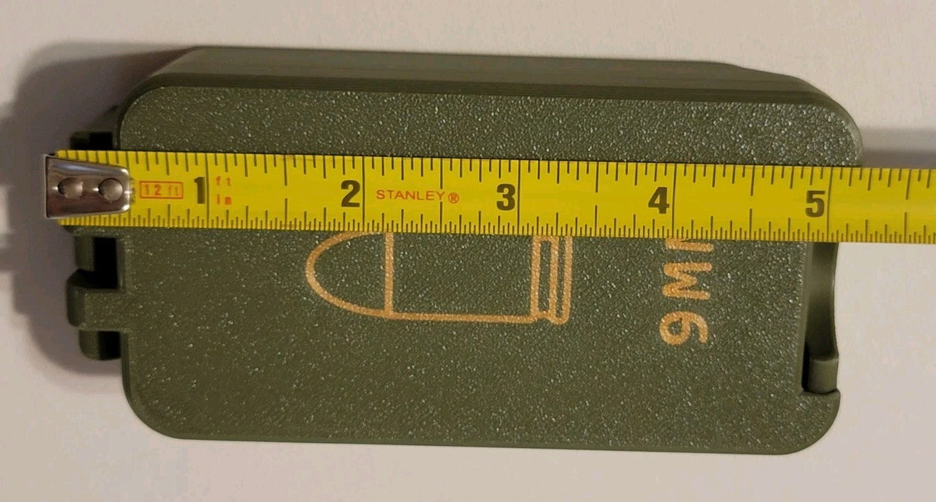 3x 9mm Ammo Box Snap Lock 50 rd Compact 3d Printed Storage Olive Green Gold Pla