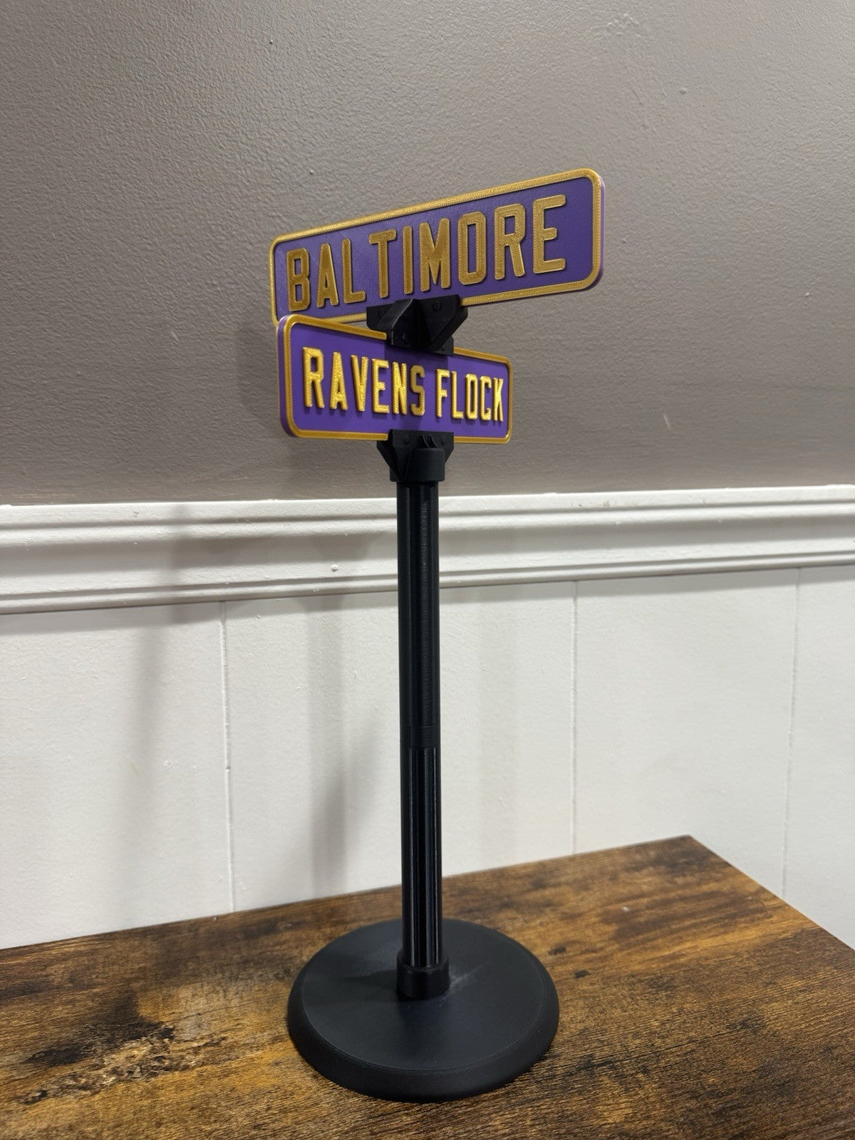 Baltimore Ravens Street Sign Office Man Cave Memorabilia Shelf Decor Fan Gift