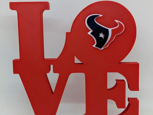 NFL Houston Texans Love Park Sign - LOVE sign 3D Printed Wall Sign