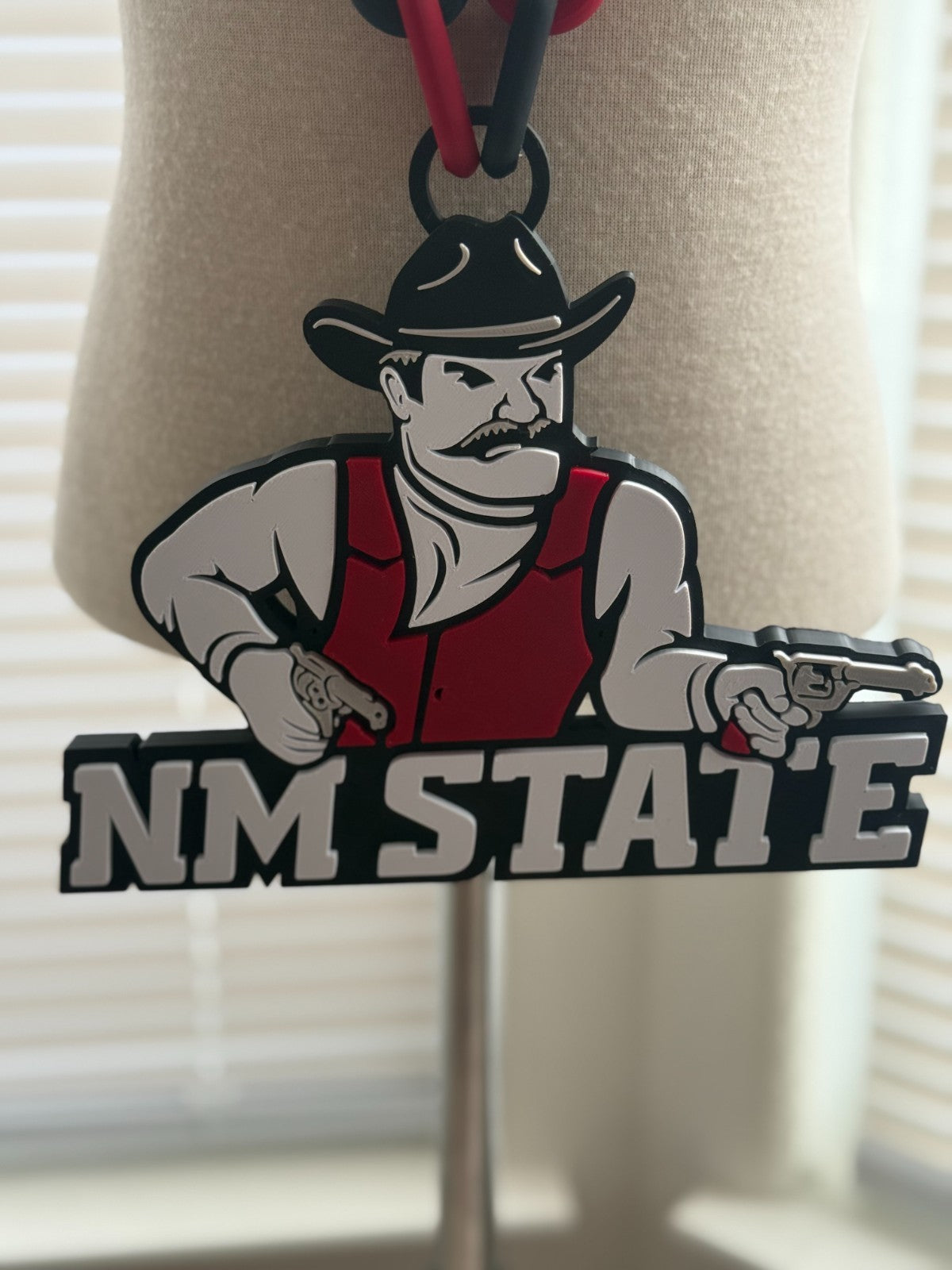 New Mexico State Aggies Logo Oversized Necklace, Pendant Chain