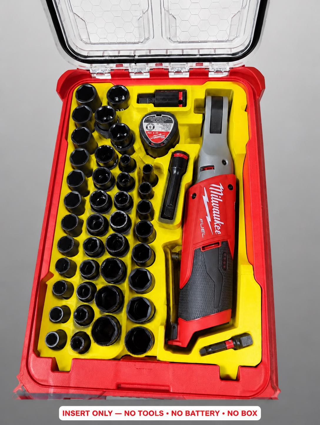 Milwaukee Packout Insert for M12 Fuel 3/8 in. Ratchet + Shockwave 43pc Socket