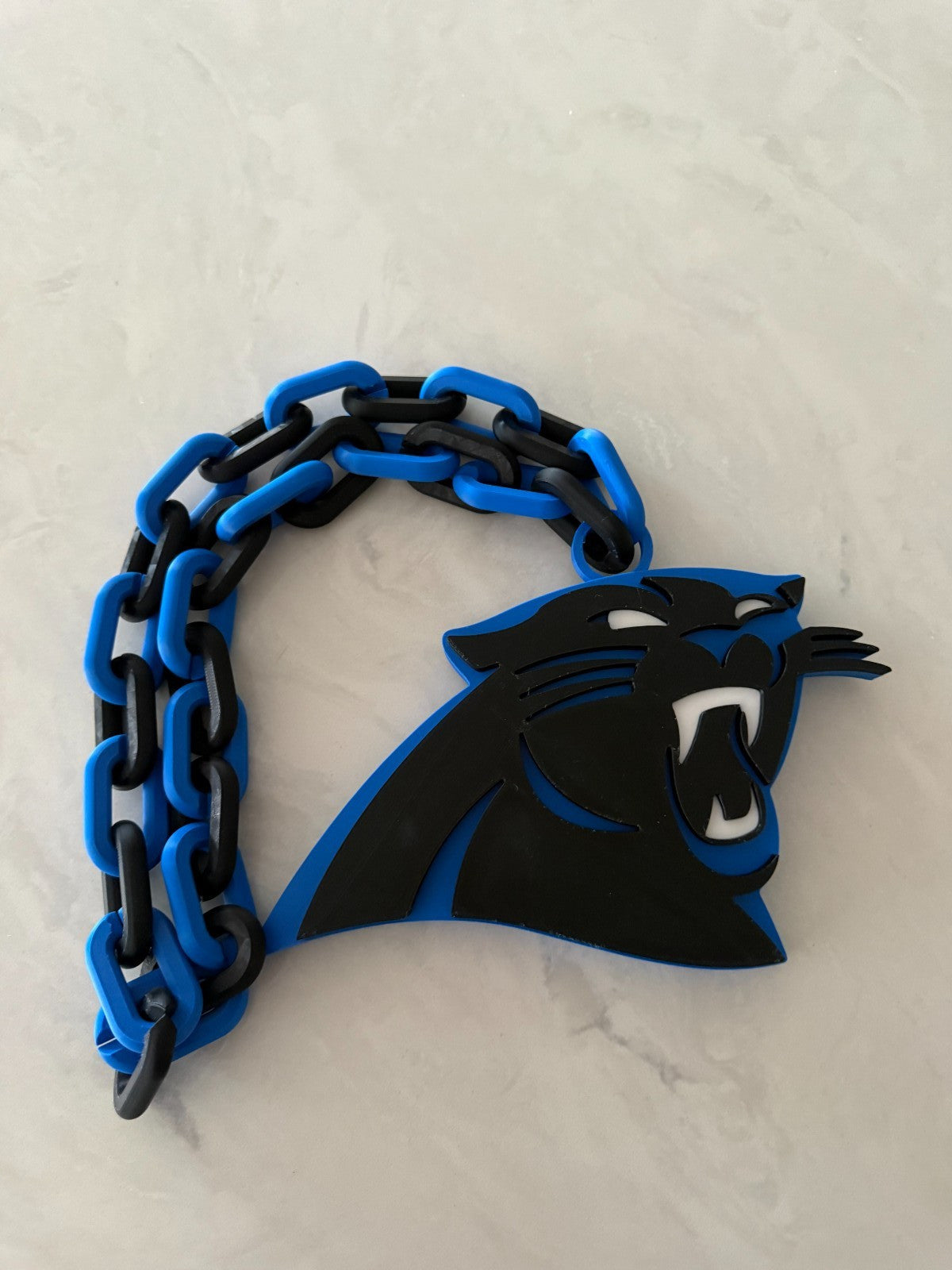 Carolina Panthers Oversized Fan Necklace, Pendant & Chain