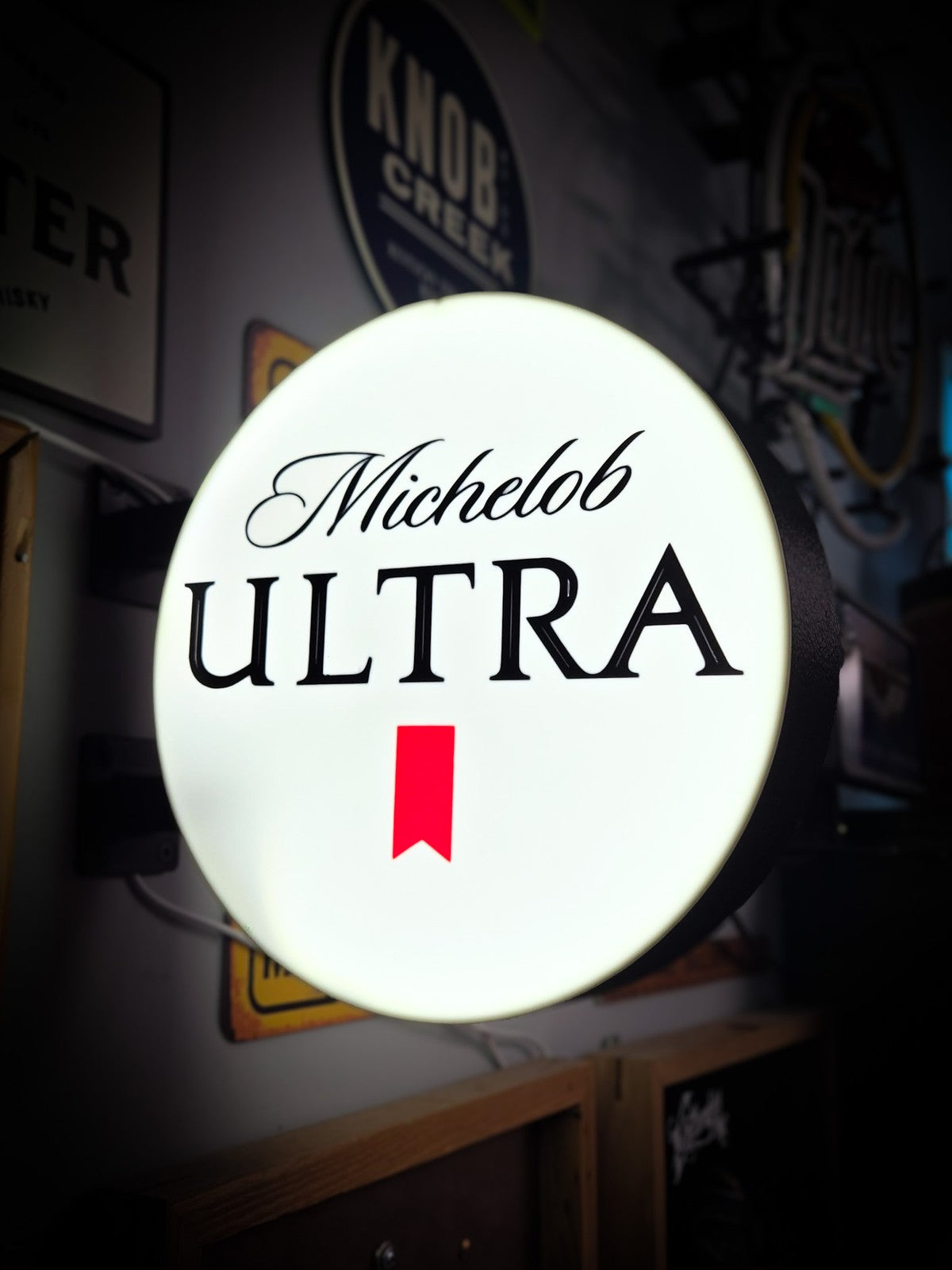 MICHELOB ULTRA 12 Inch Light Box LED Sign 3D Printed Wall Decor Man Cave Garage