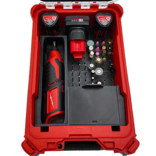 M12 Rotary Tool Liner for Milwaukee Packout Organizer Compact Box Bit Sander Fit