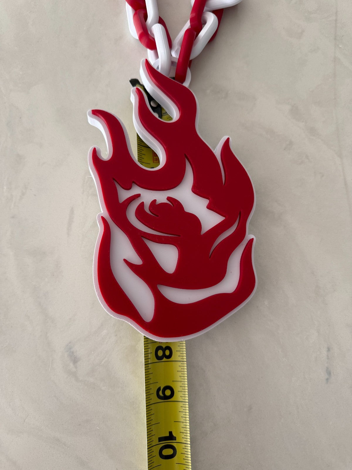 Portland Fire Oversized Logo Necklace, Hype Chain WNBA Handmade 3D Printed