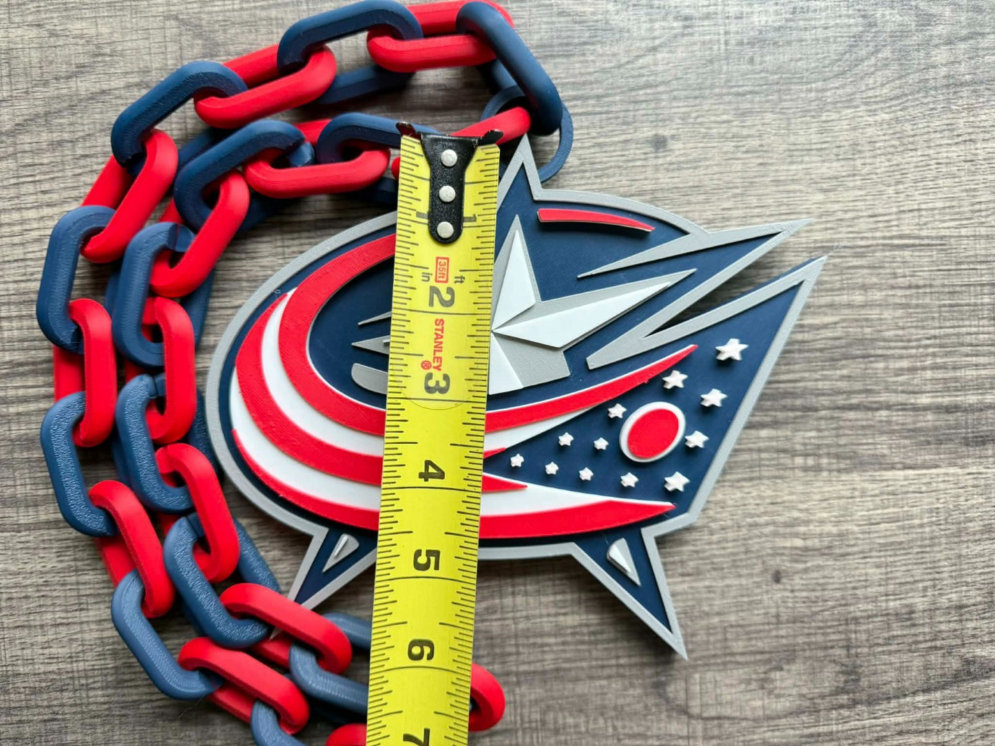 Columbus Blue Jackets Oversized Necklace, Hype Chain [Made To Order]