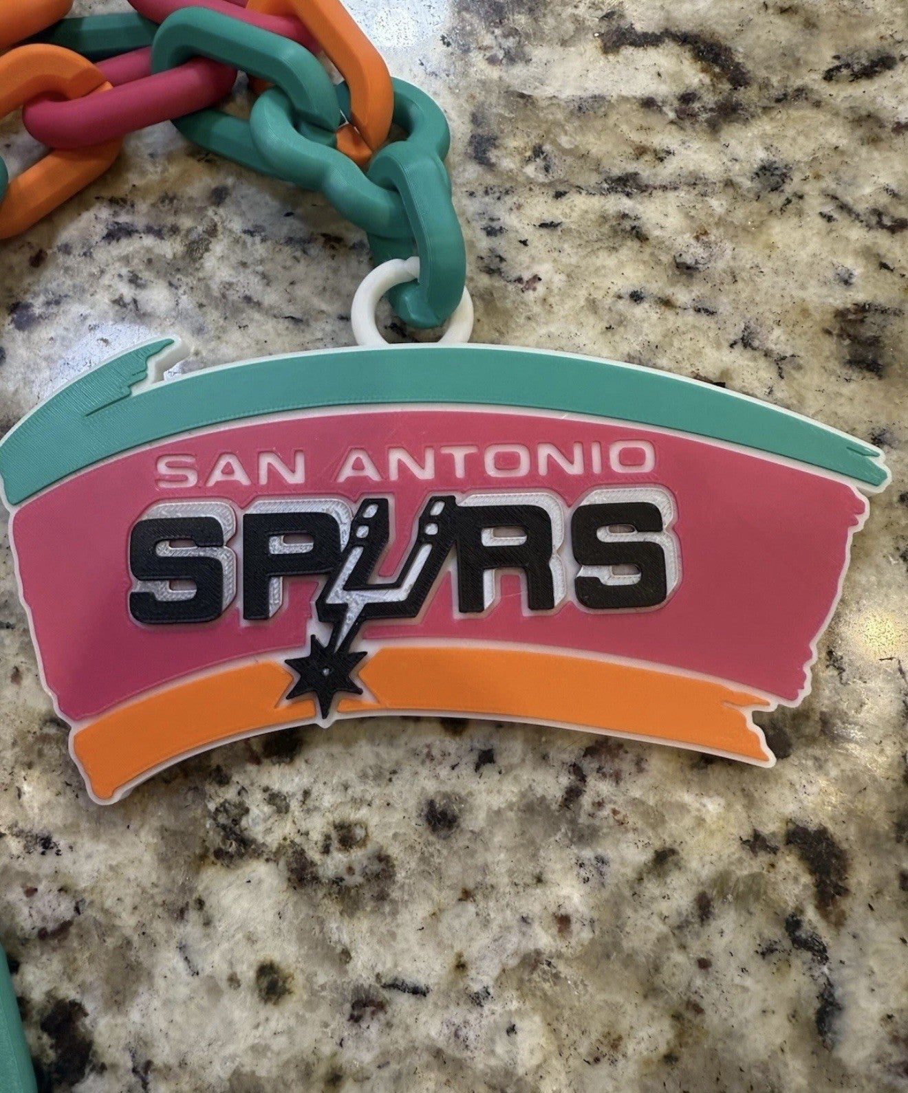 San Antonio Spurs Chain Fiesta 3d Print Chain Throw Back Custom free shipping