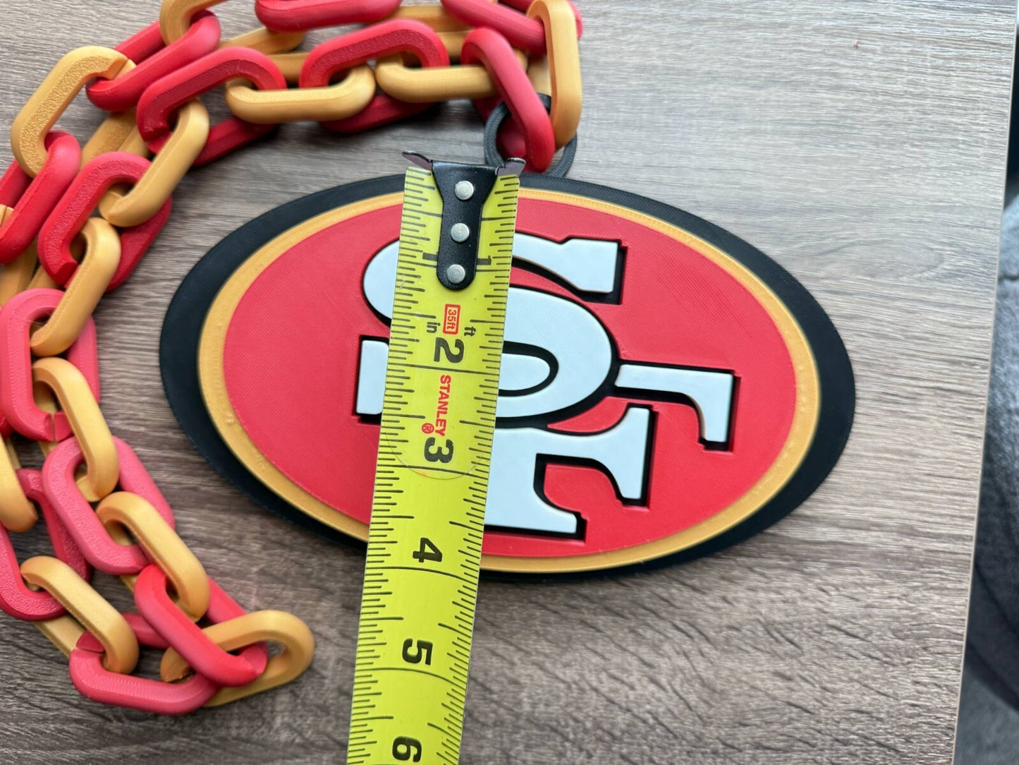 San Francisco 49ers 3D Printed Sports Chain, Necklace Sports Chain
