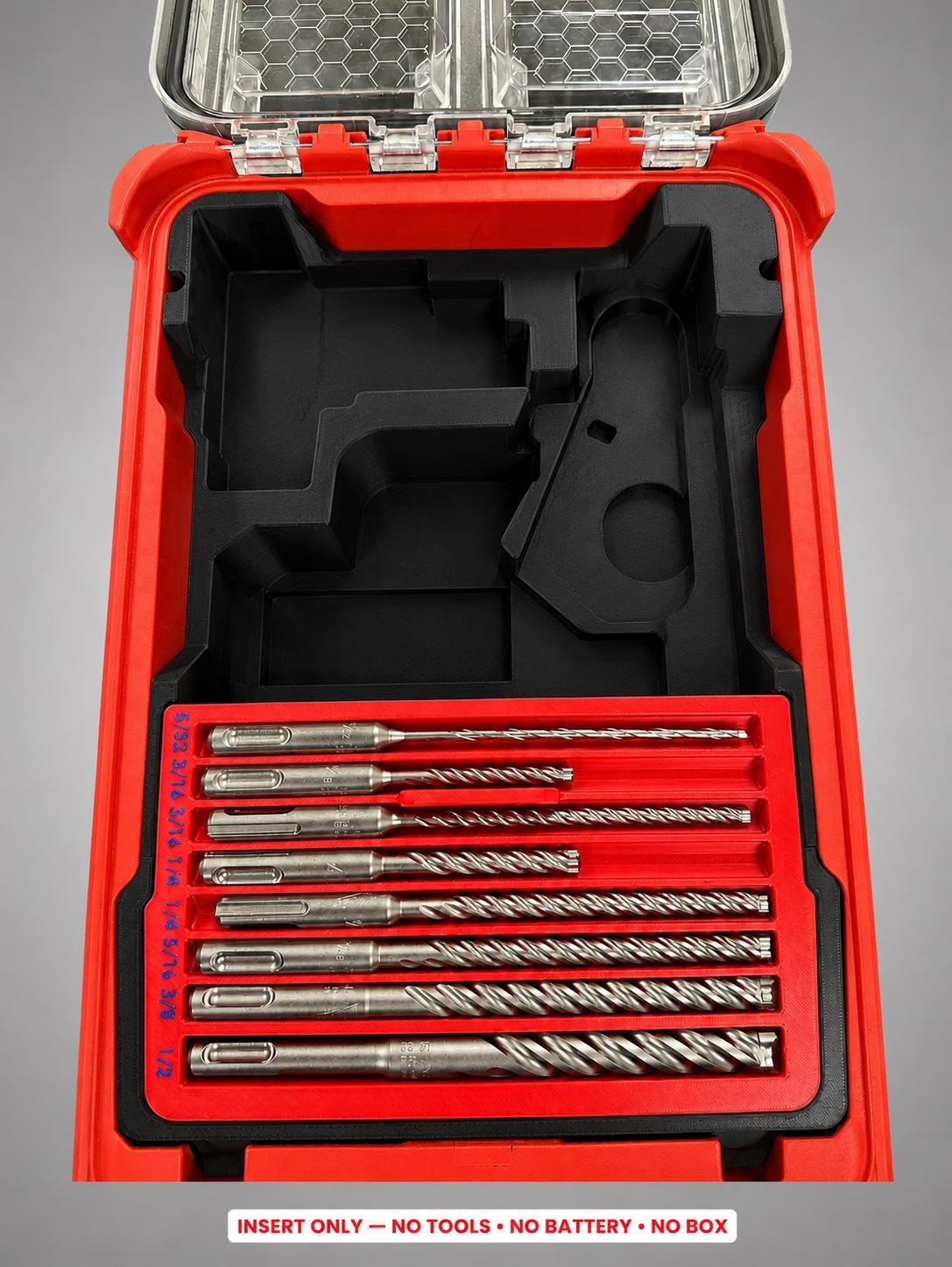 Milwaukee Packout Insert for M12 FUEL 12V 5/8 SDS Rotary Hammer | 3D Printed