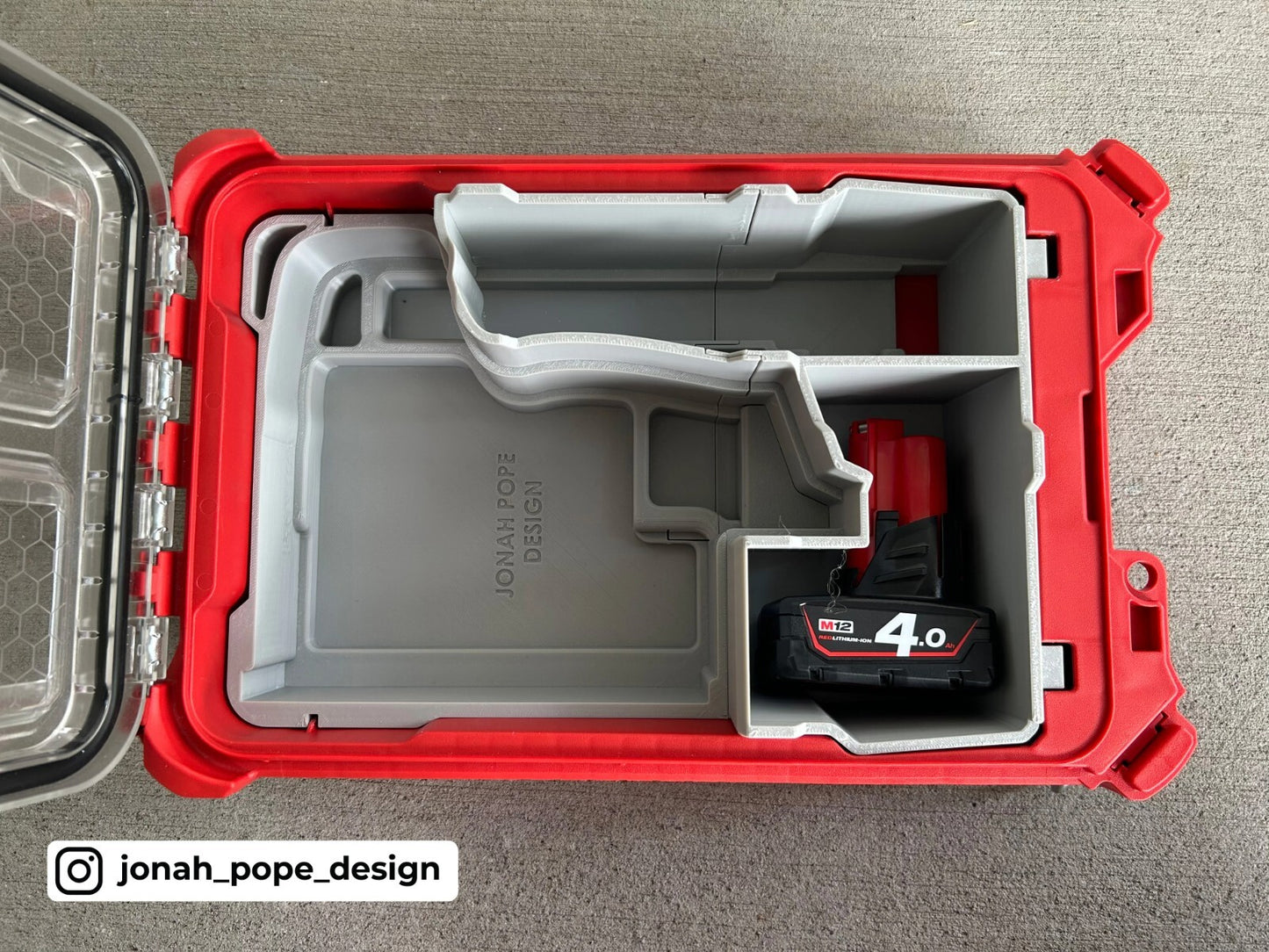 Milwaukee Packout Insert for M12 Fuel Jigsaw | Jonah Pope Design (Insert-only)