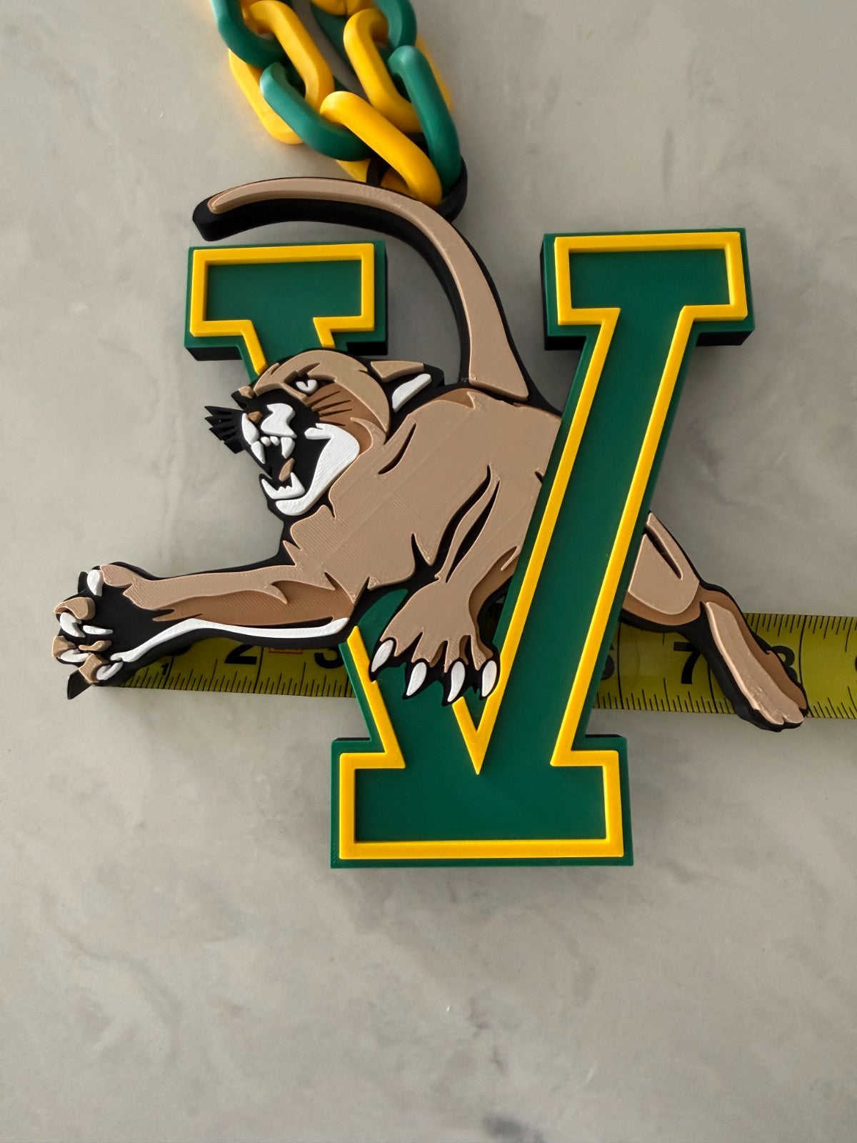 Vermont Catamounts Oversized Necklace, Hype Chain Handmade 3D Printed