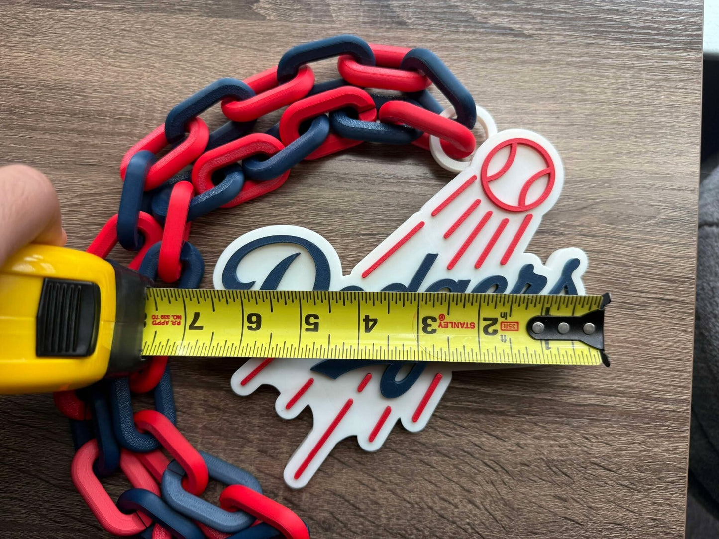 Los Angeles Dodgers 3D Printed Sports Chain, Necklace