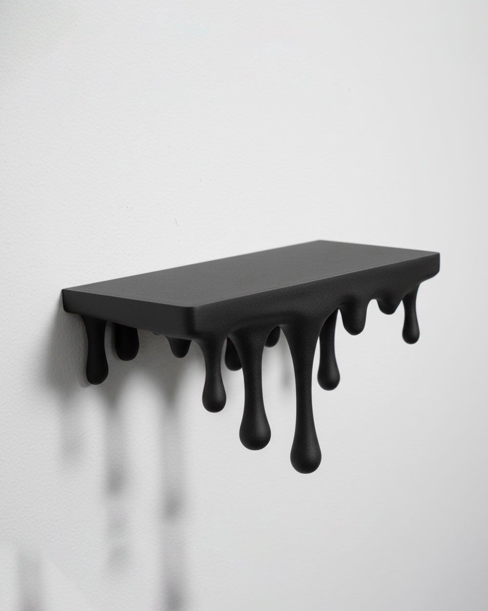 Modern Dripping Effect Floating Shelf - Custom 3D Printed Wall Decor