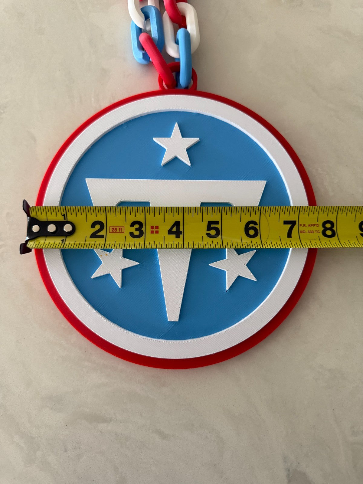 Tennessee Titans Hype Oversized Logo Pendant Turnover Chain HandMade 3D Printed