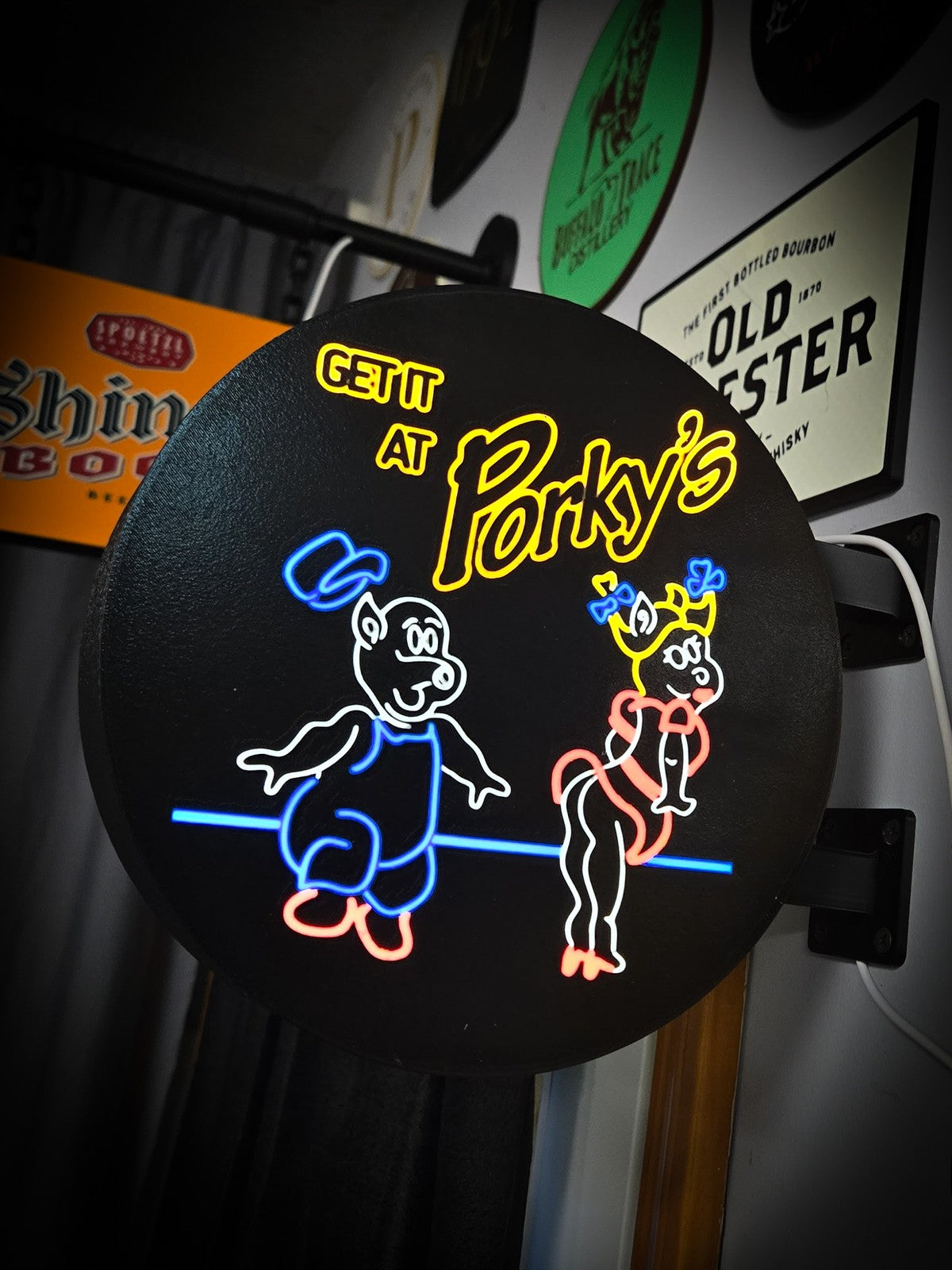 Get it at PORKY'S 12 Inch Light Box LED Sign 3D Printed Wall Decor Man Cave