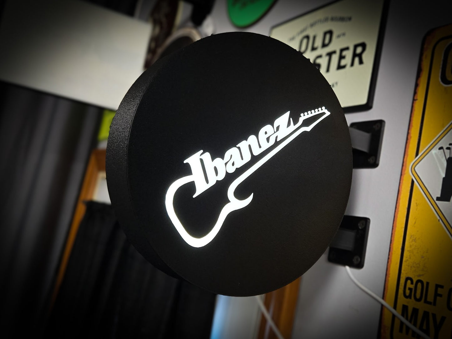 IBANEZ Guitars 12 Inch Light Box LED Sign 3D Printed Wall Decor Man Cave Garage