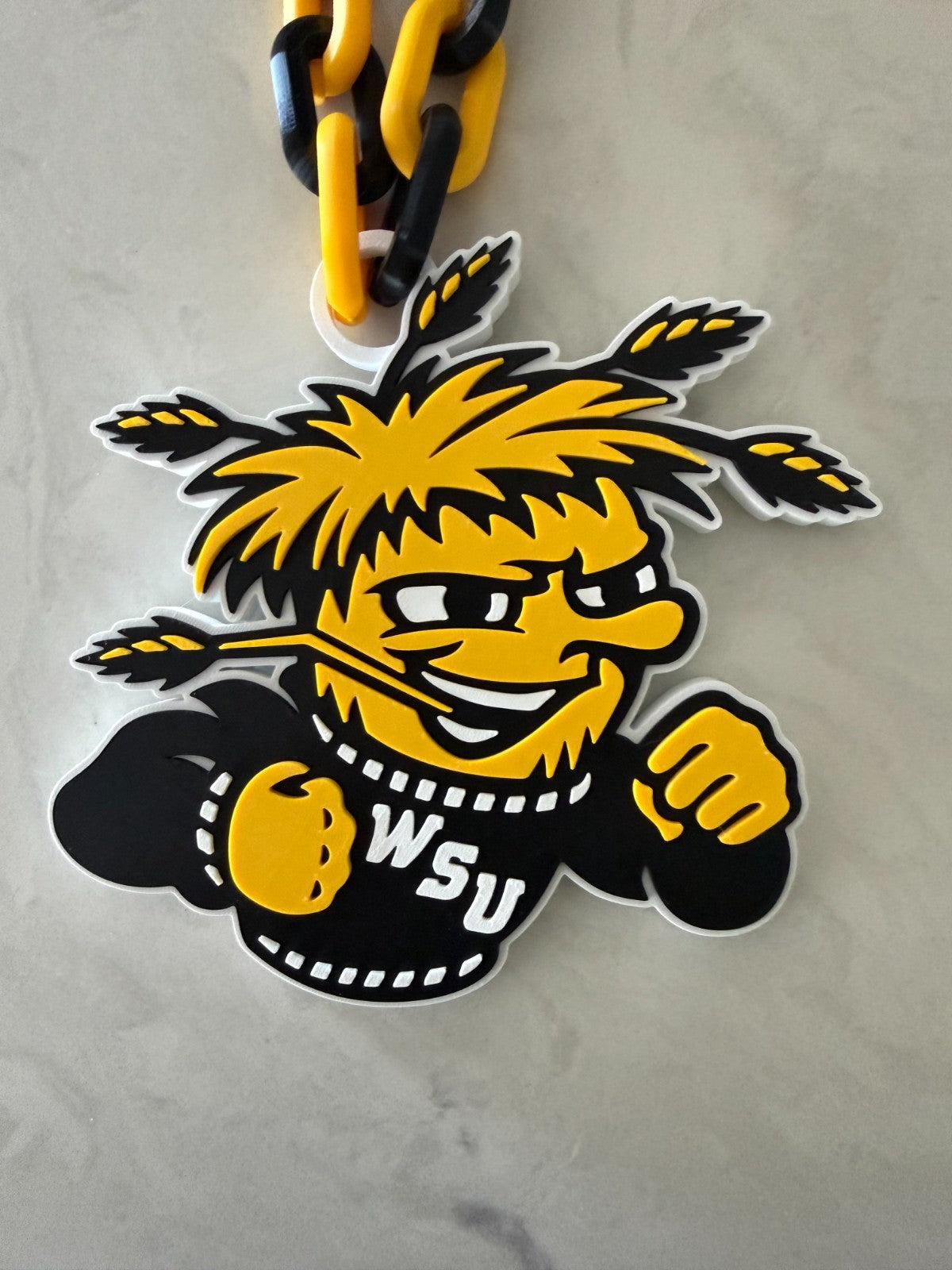 Wichita State Shockers Oversized Necklace  Hype Chain Handmade 3D Printed