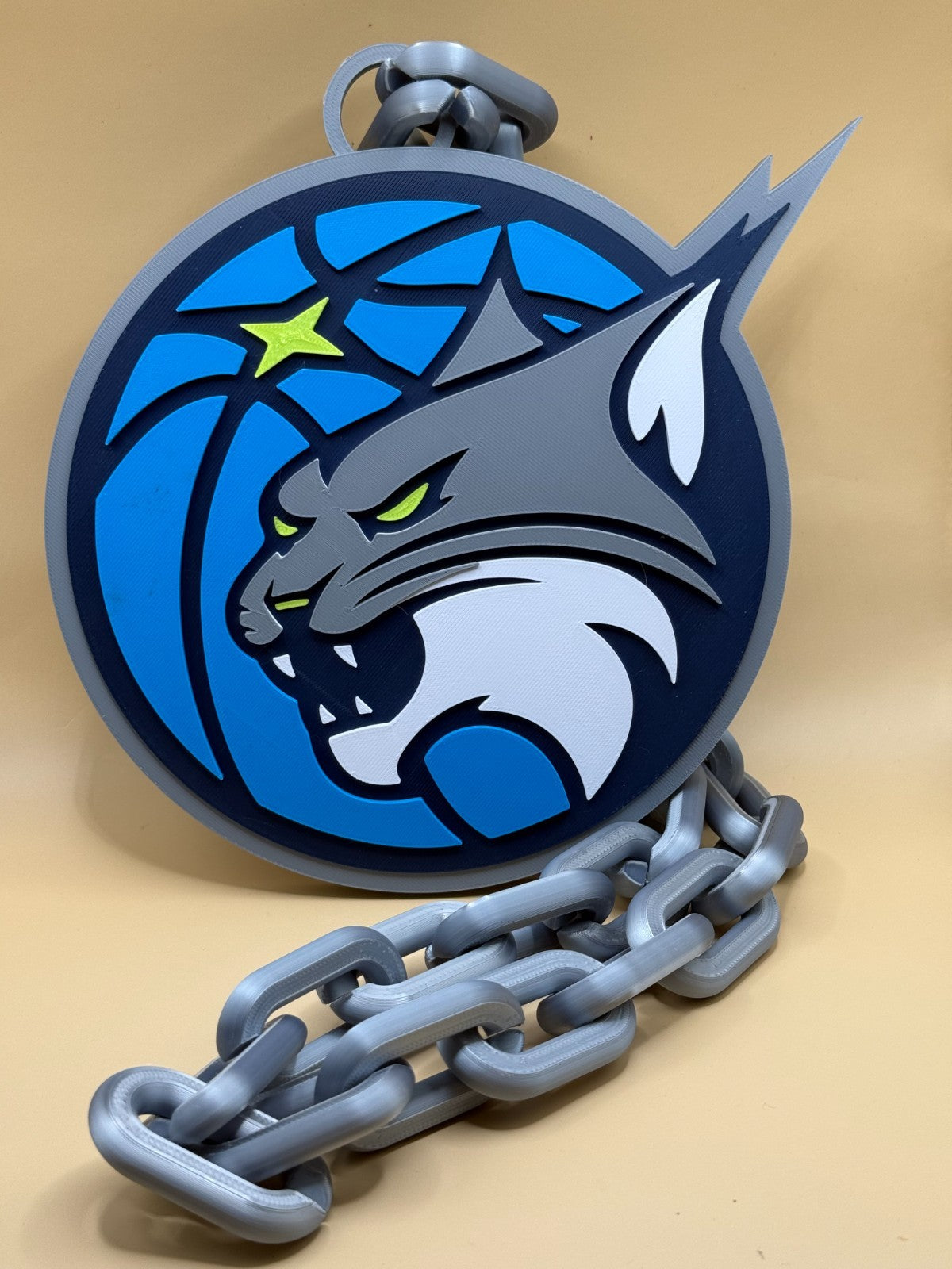 Minnesota Lynx Oversized Logo Necklace Turnover  Hype Chain WNBA Handmade 3D