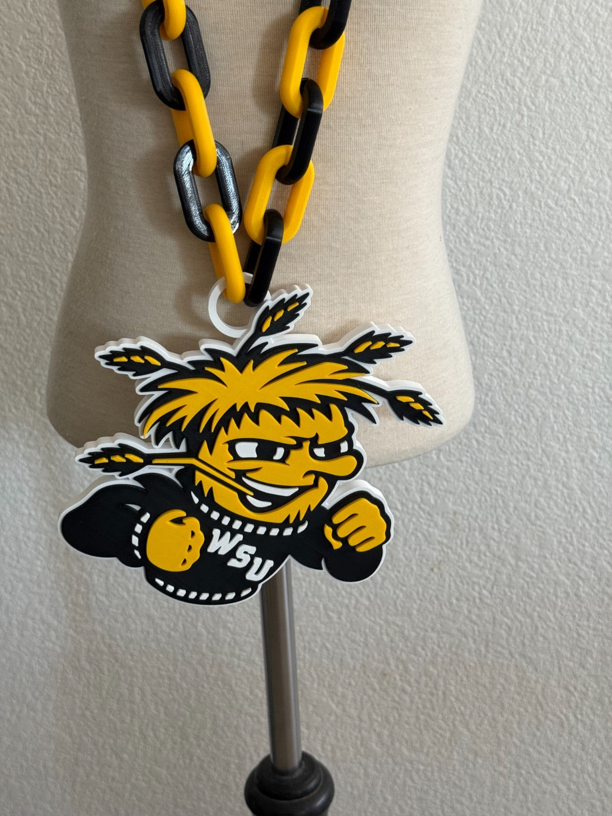 Wichita State Shockers Oversized Necklace  Hype Chain Handmade 3D Printed