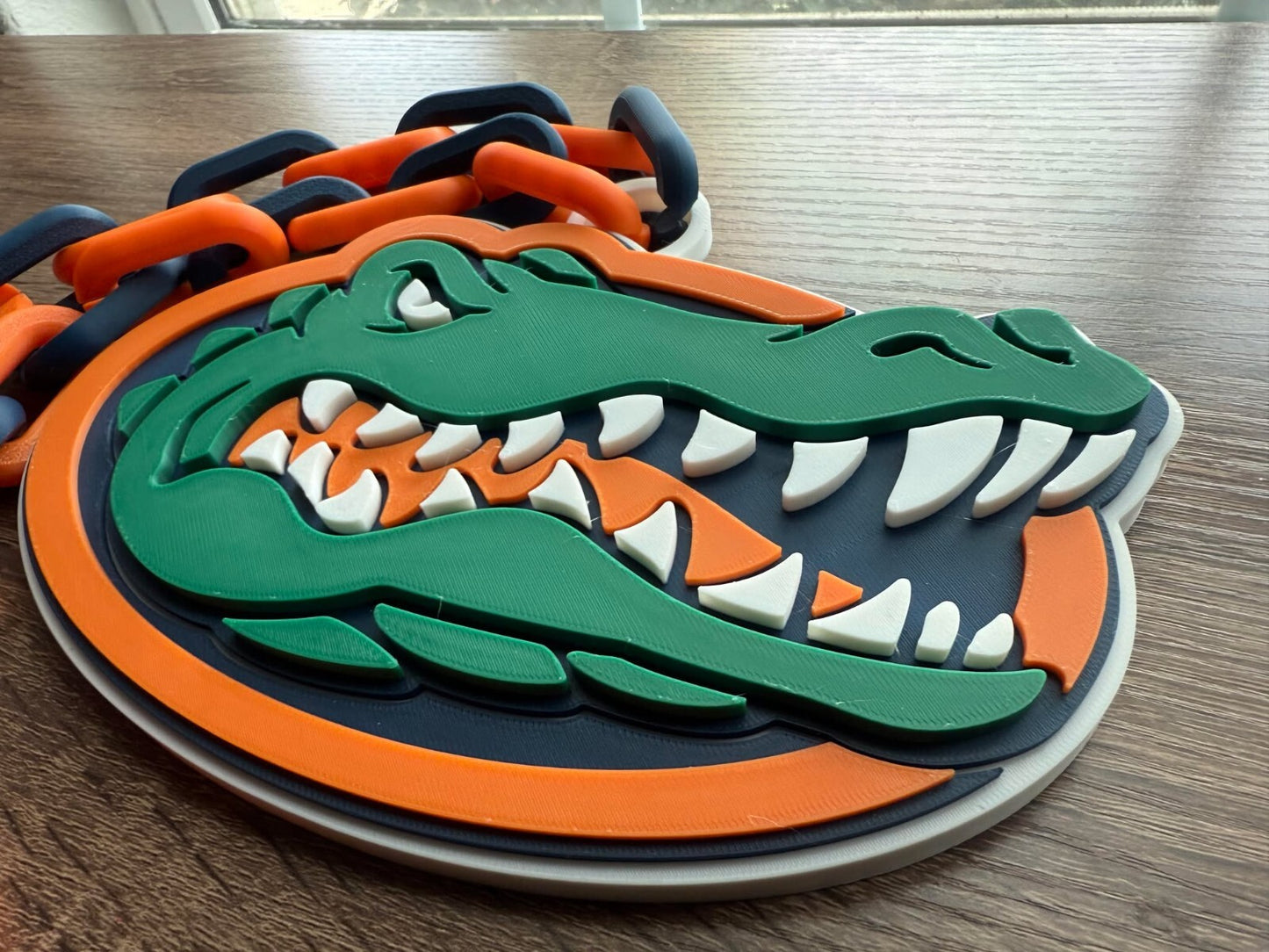 Florida Gators Oversized Necklace, Pendant Sports Chain [Made To Order]