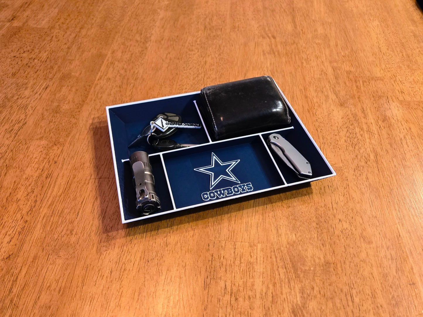 Dallas Cowboys EDC Dump Tray 3D Printed Valet Desk Organizer Nightstand Catchall