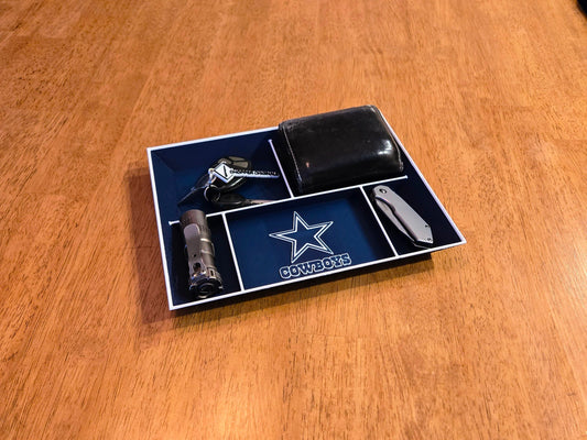 Dallas Cowboys EDC Dump Tray 3D Printed Valet Desk Organizer Nightstand Catchall