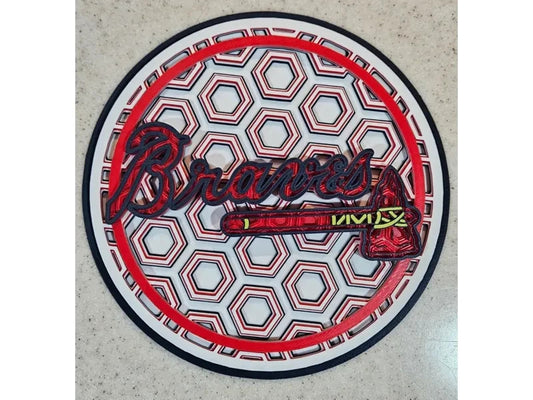 Atlanta Braves Wall Art Or Display 3D printed Dimensional Mosaic