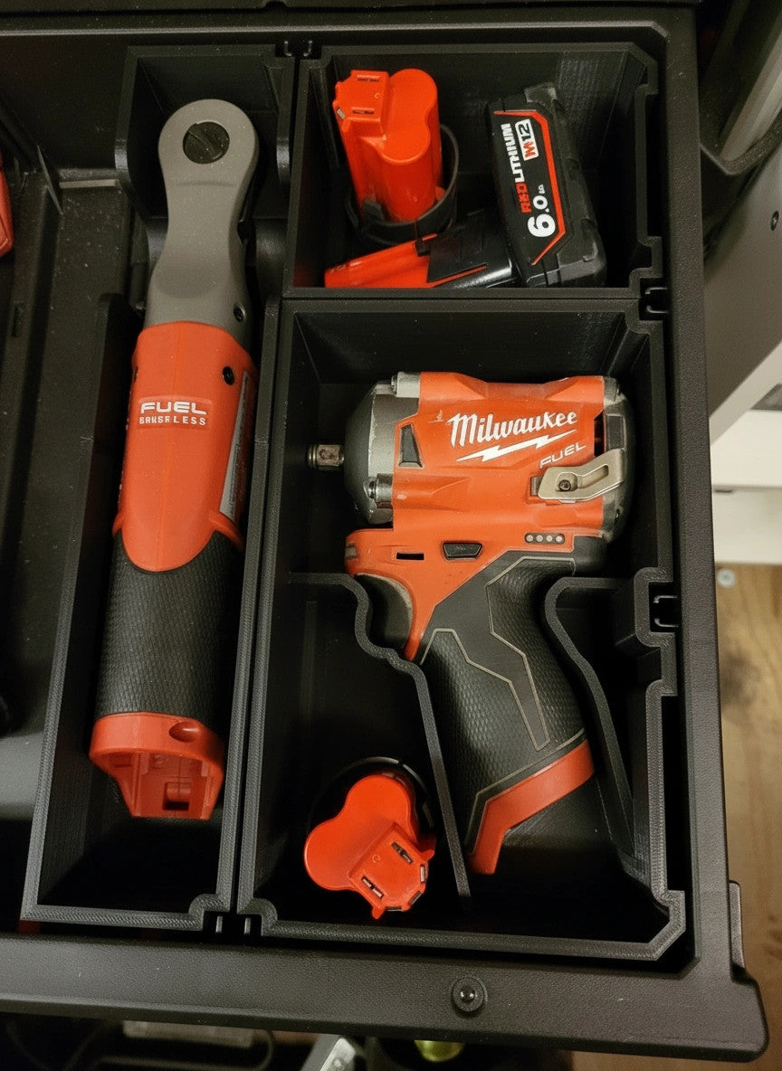 M12 Impact Wrench packout insert Organizer (Gen 2 – Right Side) (Insert Only)