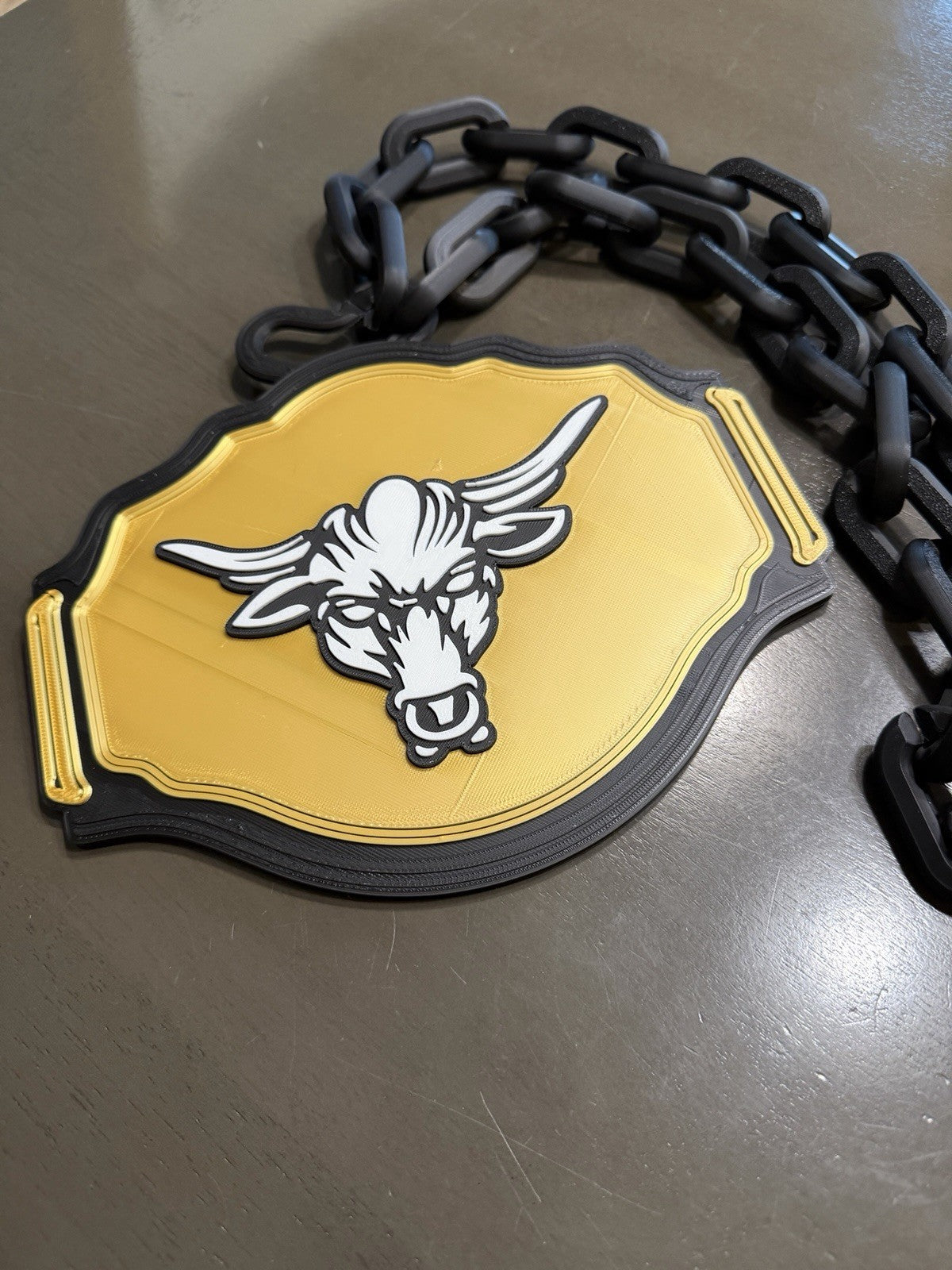 The Rock WWE championship belt hype fan chain OR desk display!  Pick one!