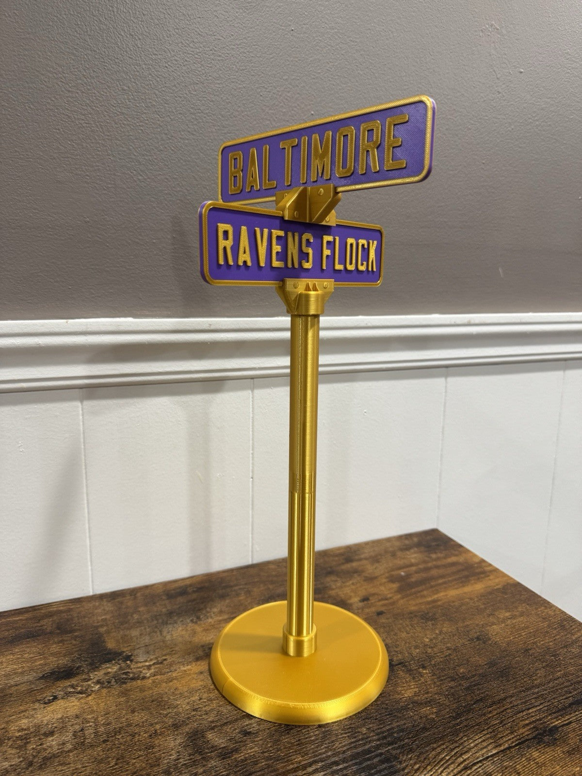 Baltimore Ravens Street Sign Office Man Cave Memorabilia Shelf Decor Fan Gift