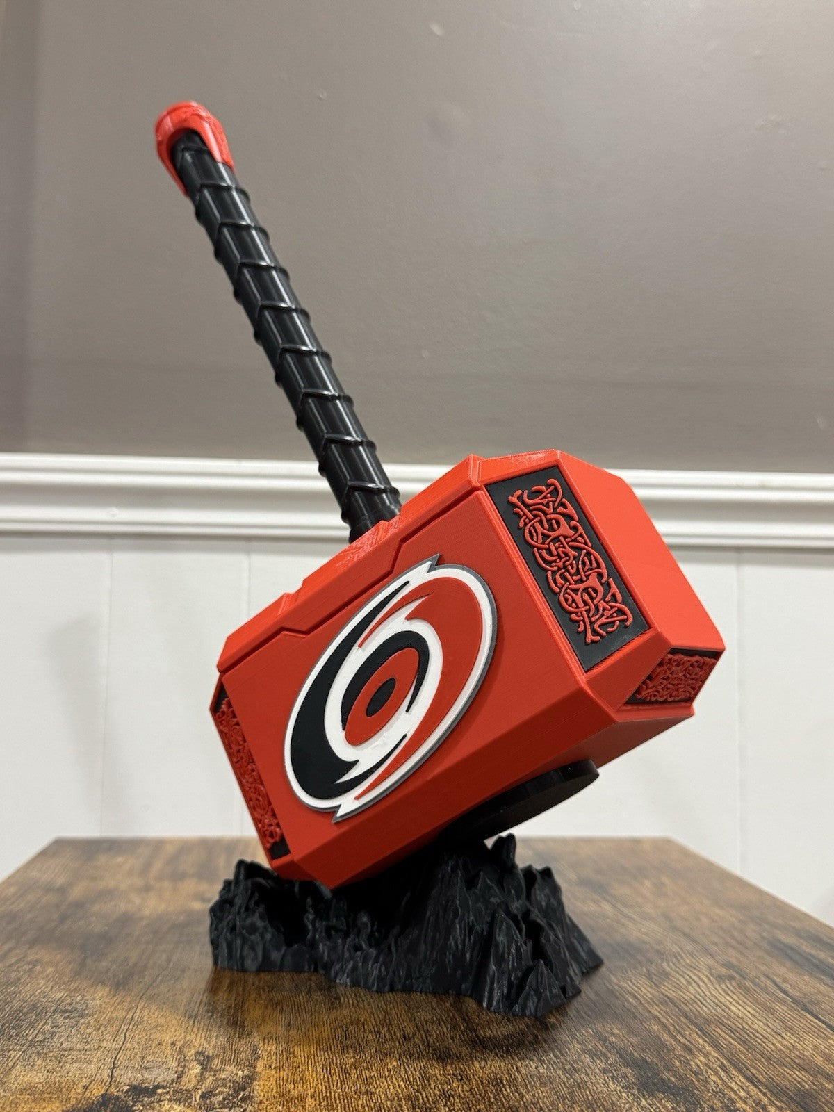 Carolina Hurricanes 13” Thor Hammer & Rock NHL  Hockey Unique Fan Gifts Man Cave
