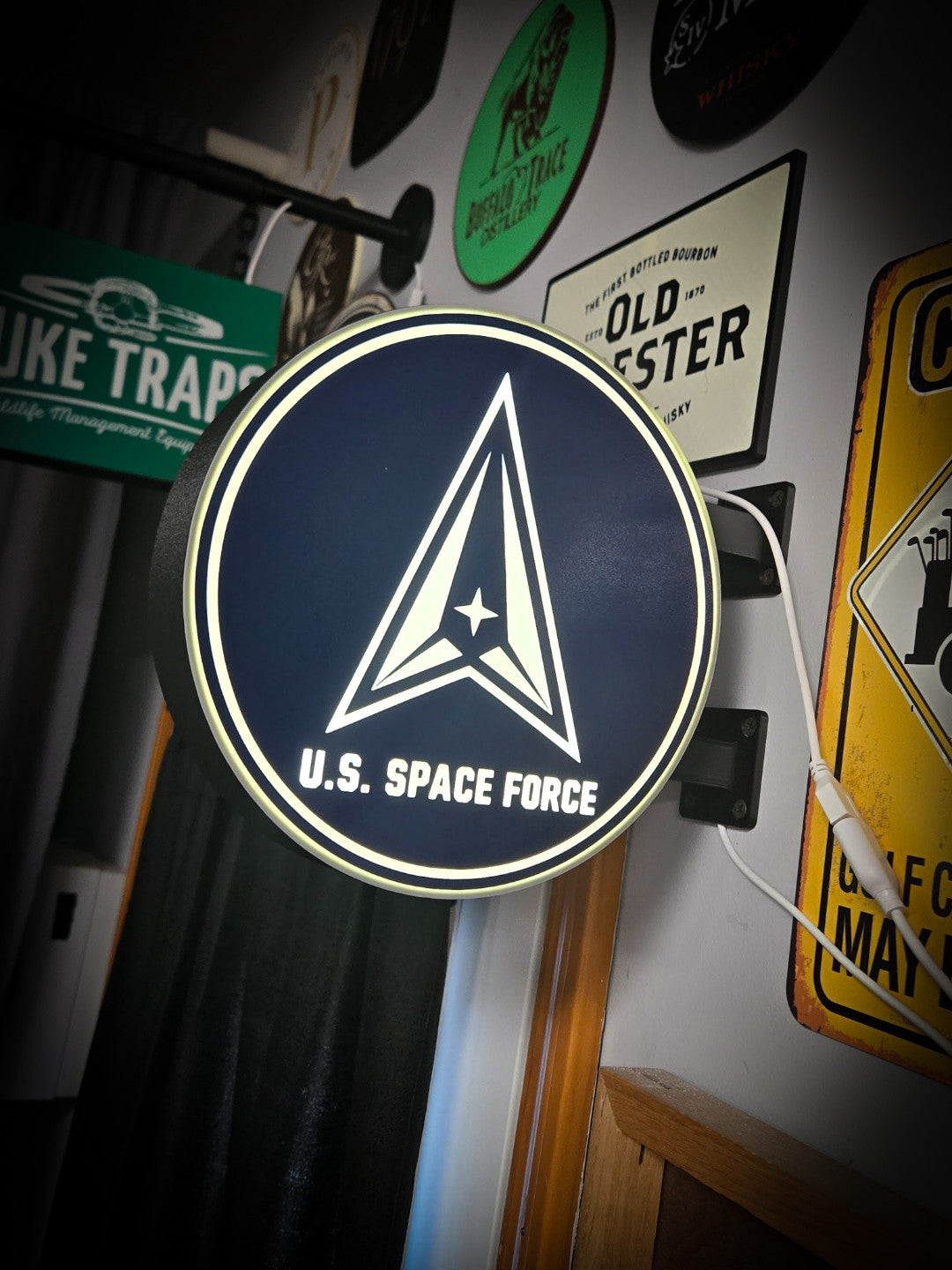 U.S. SPACE FORCE 12 Inch Light Box LED Sign 3D Printed Wall Decor Man Cave