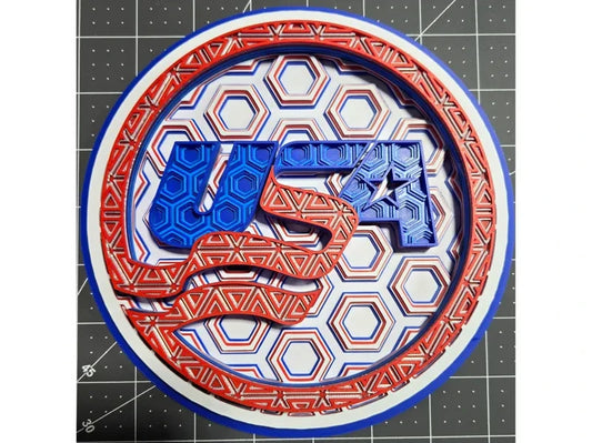USA Hockey Wall Art Or Display 3D printed Dimensional Mosaic