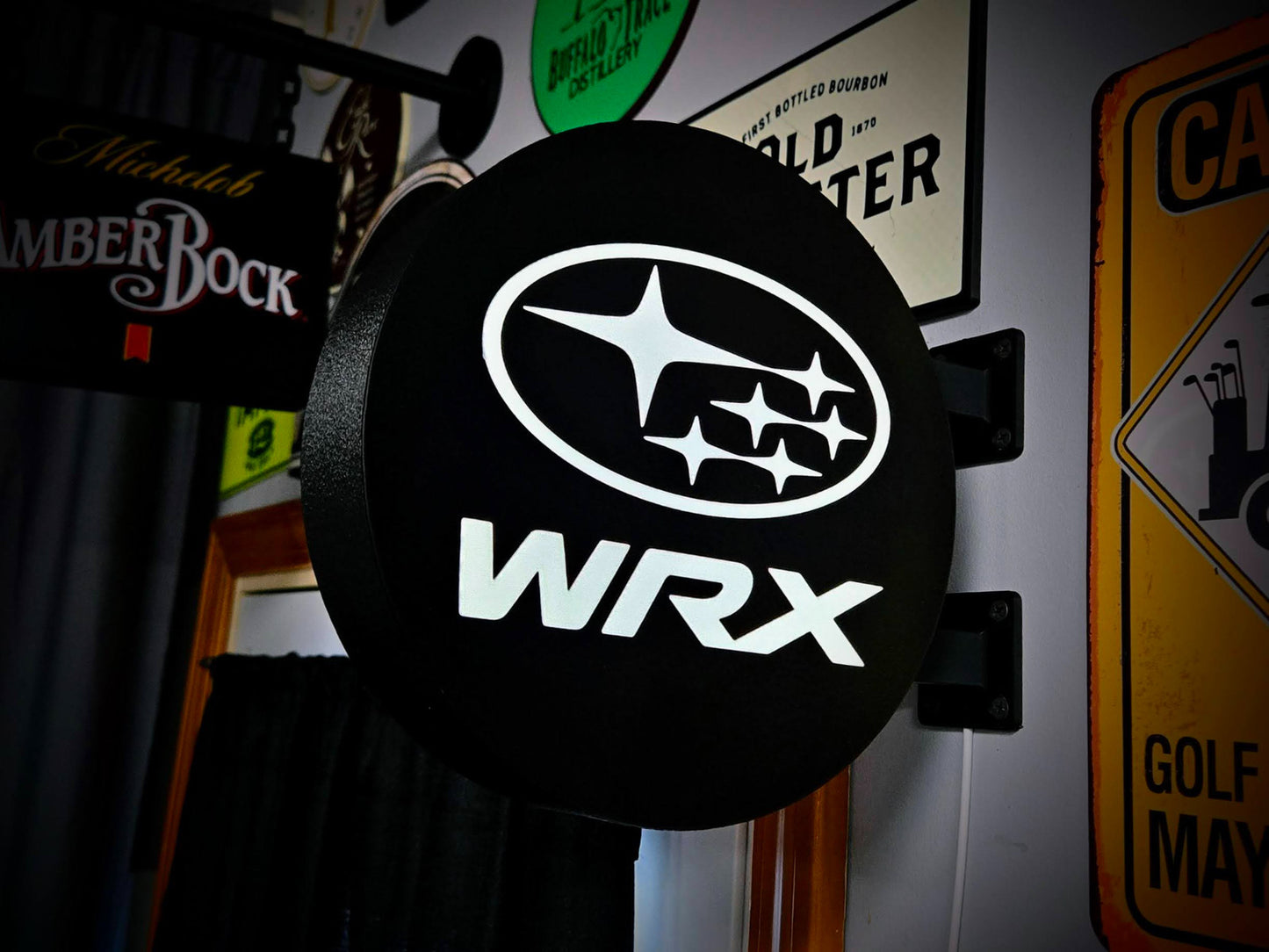 SUBARU WRX 12 Inch Light Box LED Sign 3D Printed Wall Decor Man Cave Garage