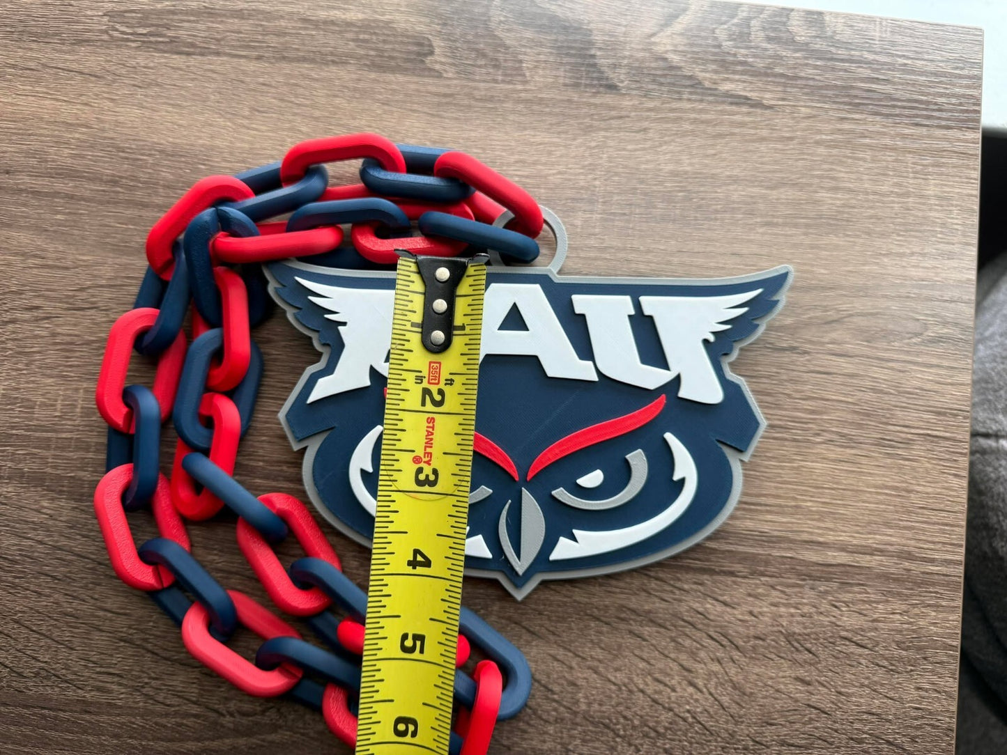 Florida Atlantic Owls Oversized Necklace, Hype Chain [Made To Order]