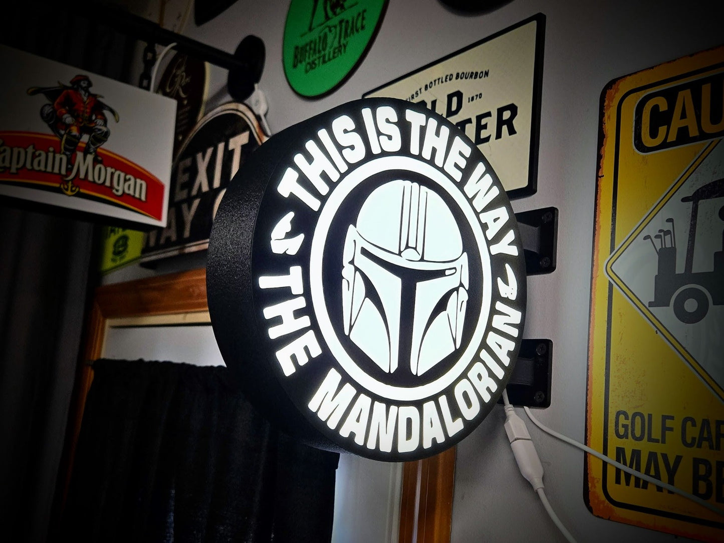 Mandalorian 2-Sided LED Lightbox 12 Inch Light Box LED Sign Wall Decor