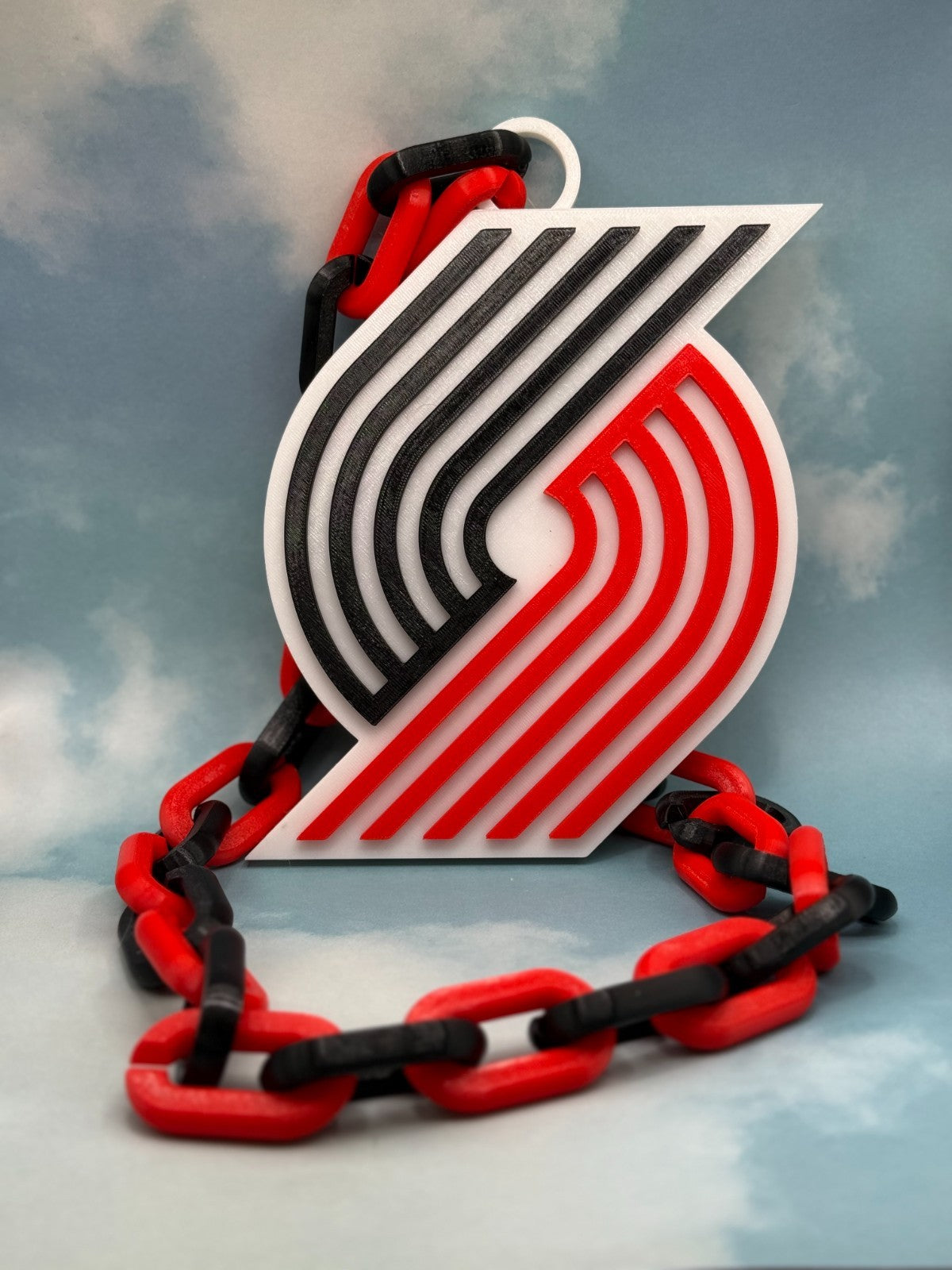 Portland Trail Blazers Oversized Necklace Fan Pendant 3D Printed