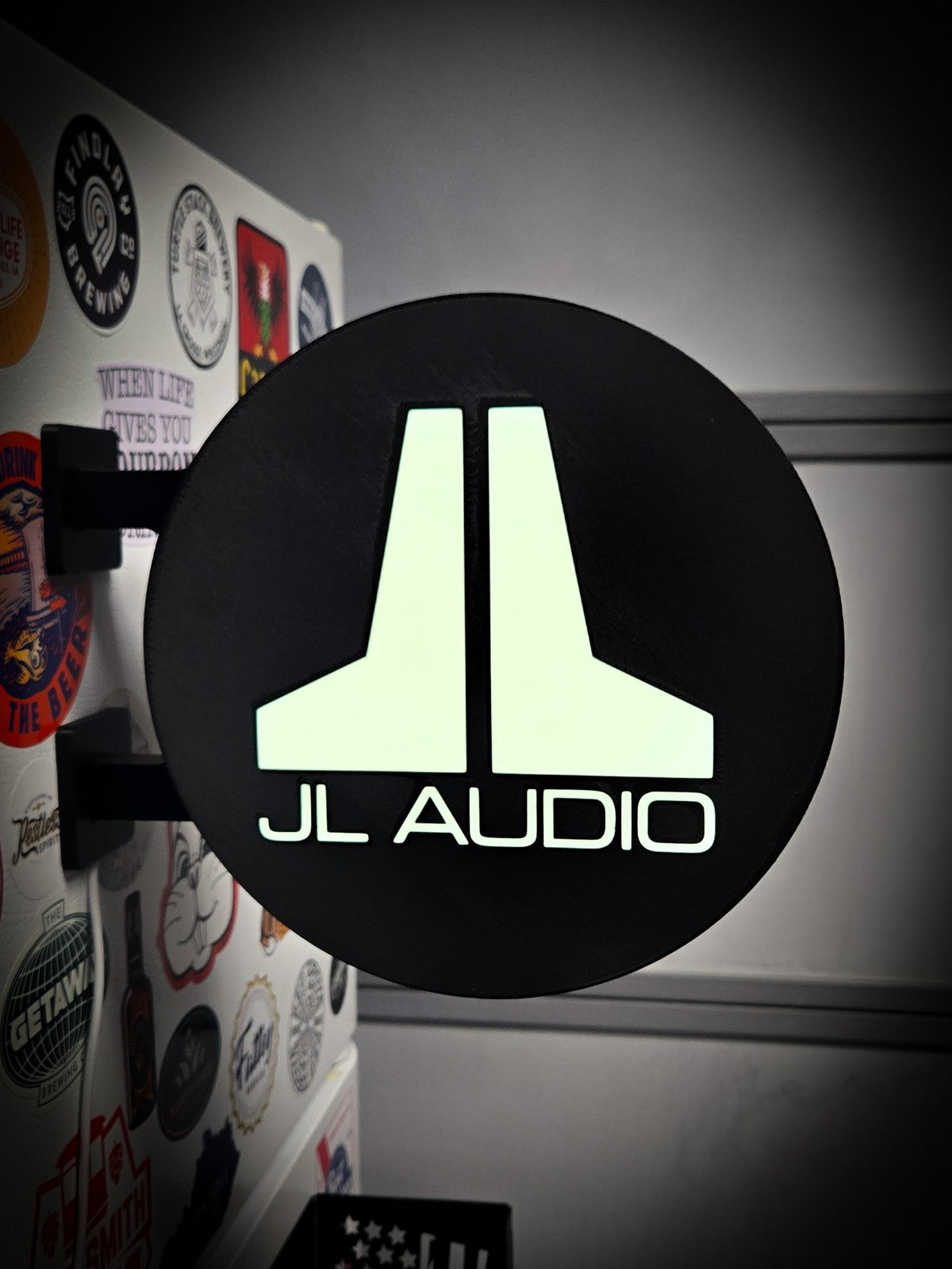 JL AUDIO 12 Inch Light Box LED Sign 3D Printed Wall Decor Man Cave Garage